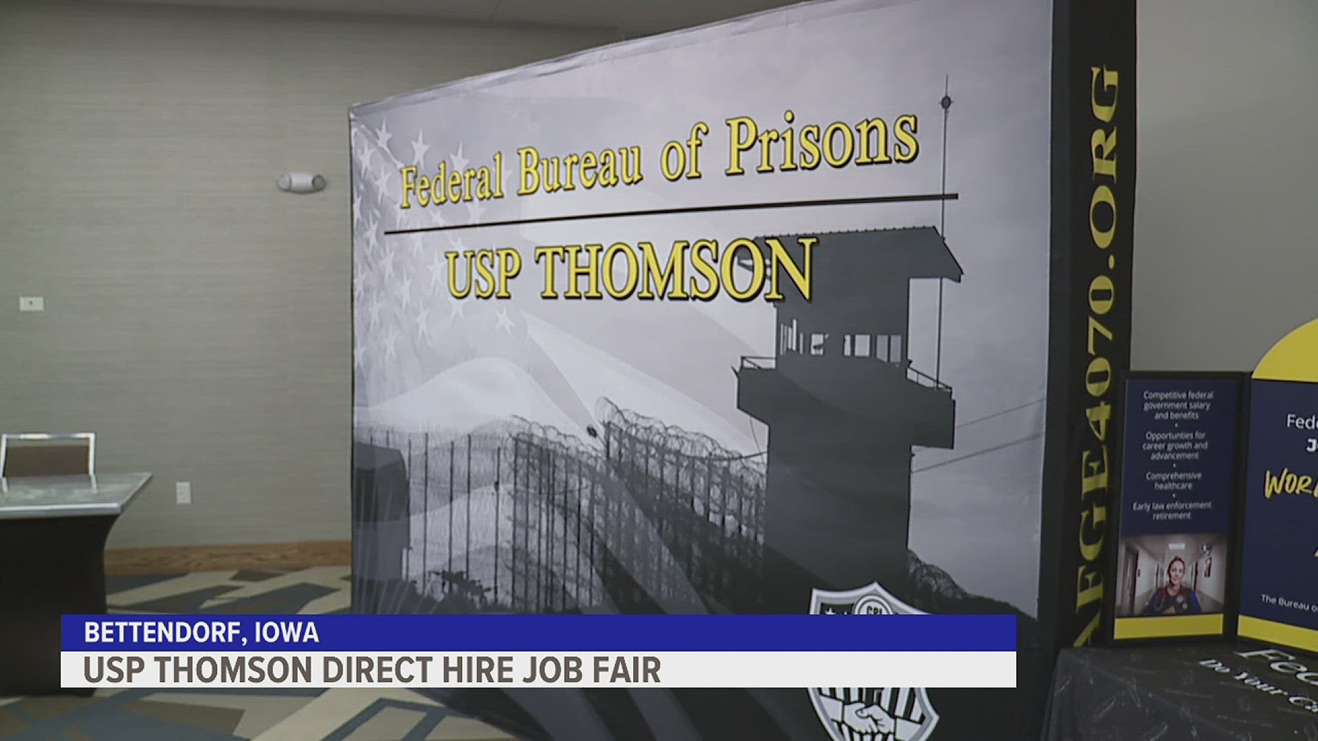 The federal prison is focused on hiring military veterans but welcomes anyone with at least three years of supervising experience in any field.