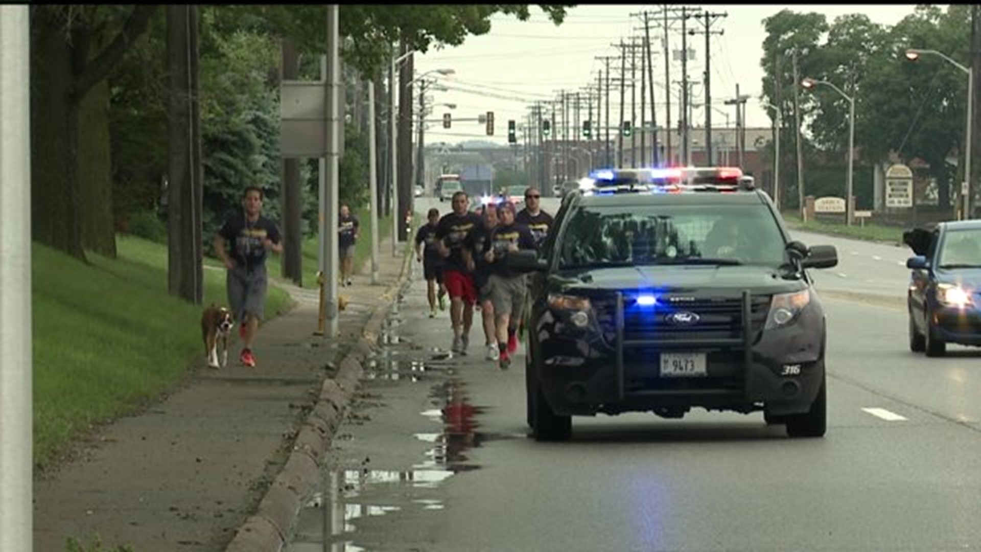 Officers run from courthouse to courthouse for Torch Run