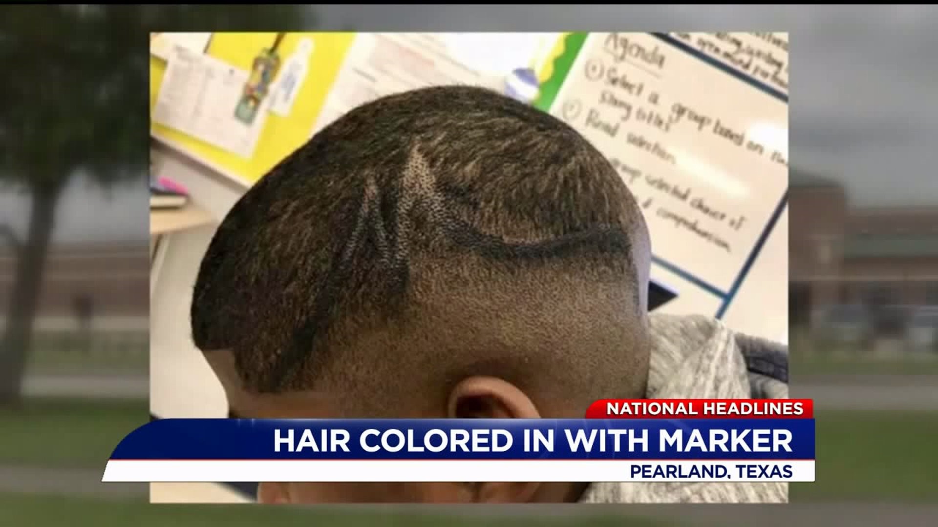 Parents outraged after their son`s school made him color in his haircut with a marker