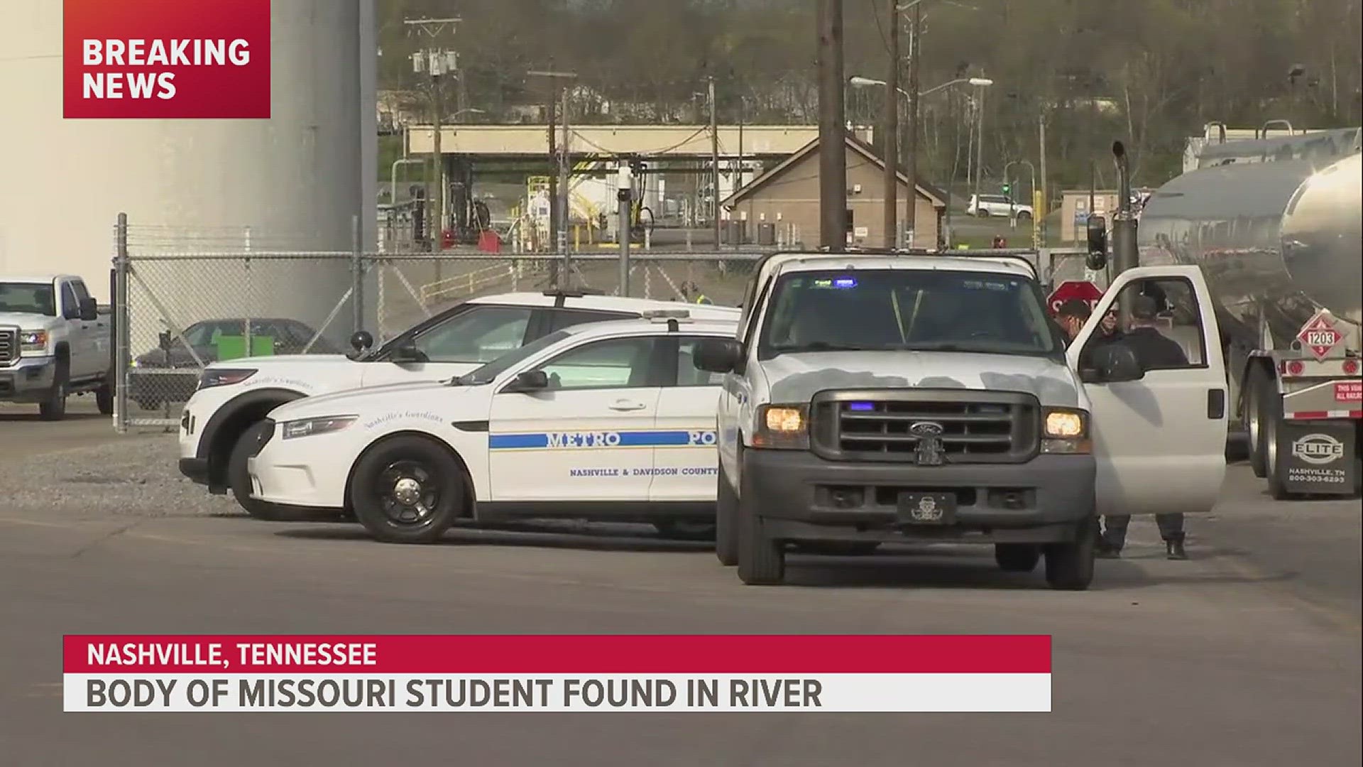 Police recovered the body from the Cumberland River, downstream from where the 22-year-old student was last seen.