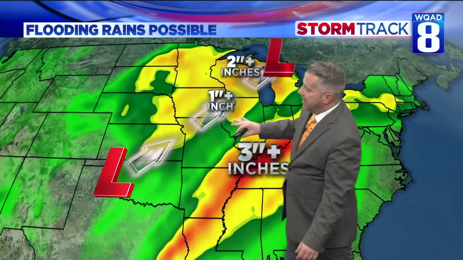 Eric is tracking heavy rain, 50 degree temperatures, thunderstorms, and snow