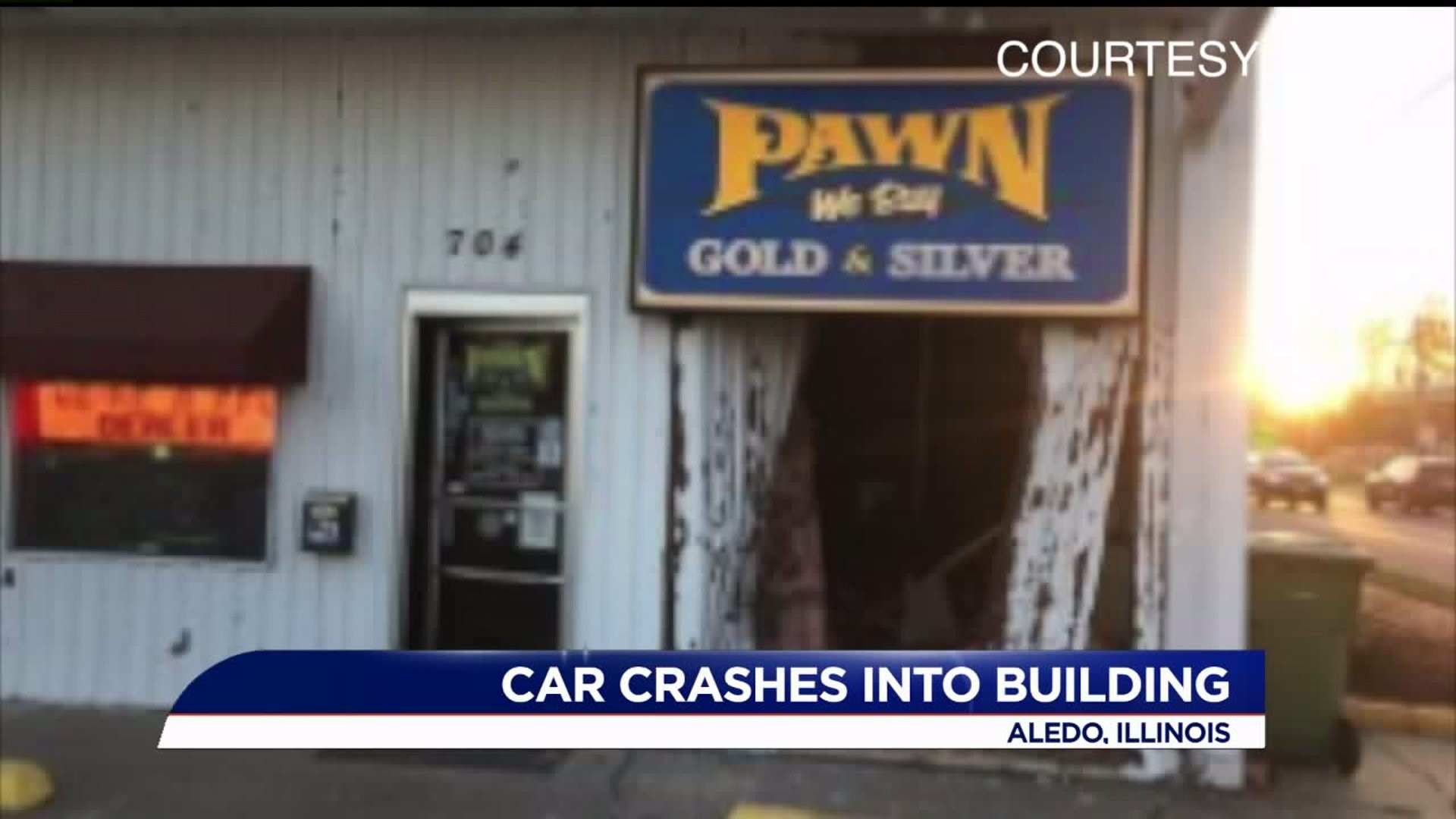Driver Crashes into Building in Aledo