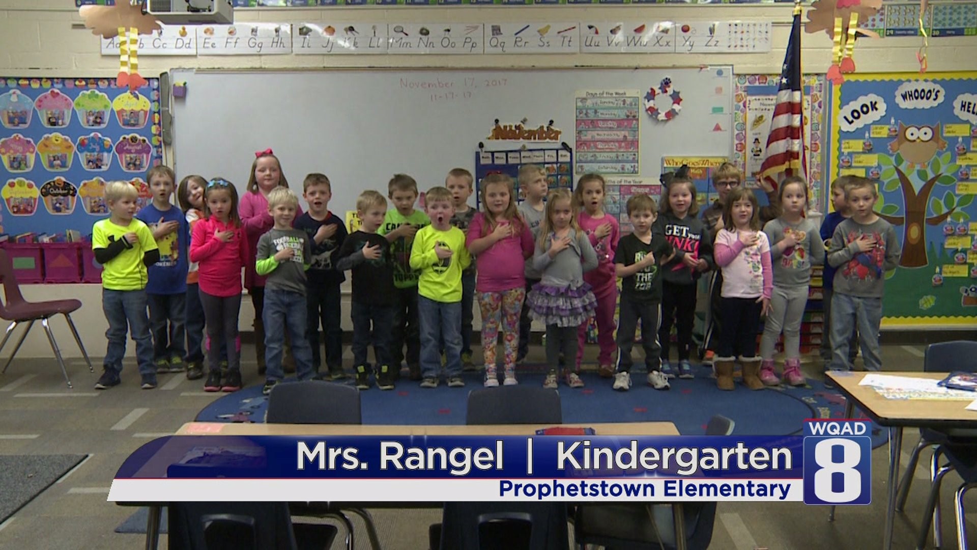 Pledge from Mrs. Range`s kindergarten class