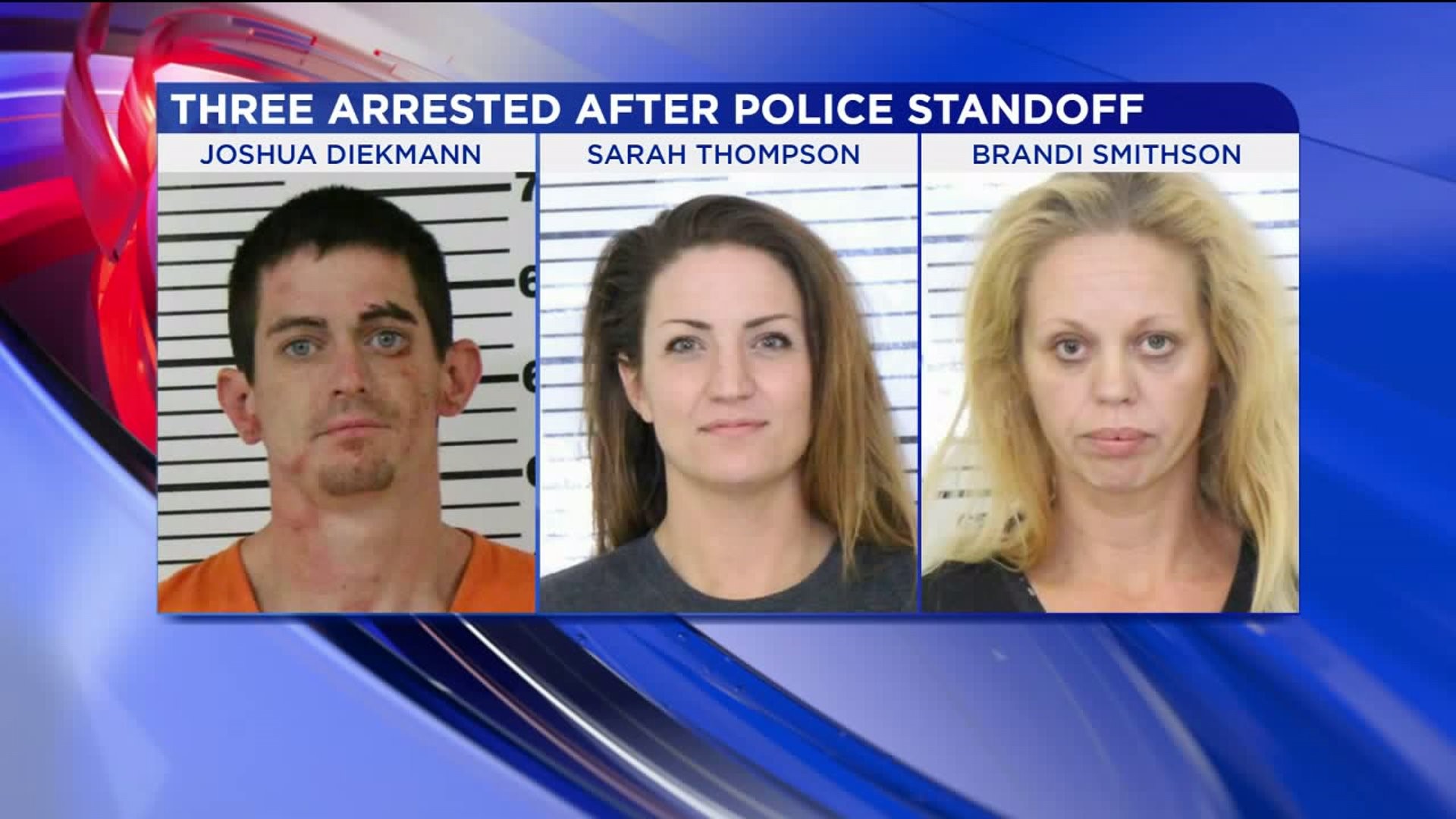 Three arrested after police standoff