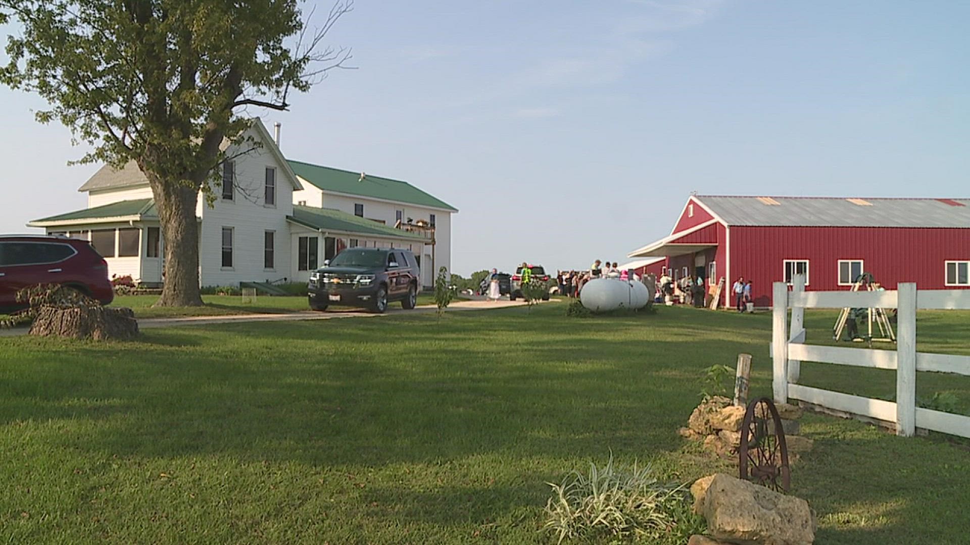 The Amish community hosted a haystack dinner on Wednesday to help raise money for the couple's medical bills.