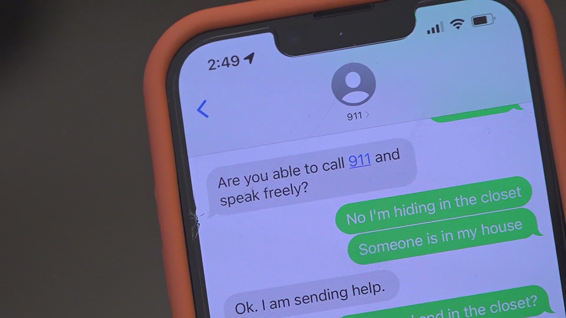 Police officials said you should only text if you can't safely make a voice call.