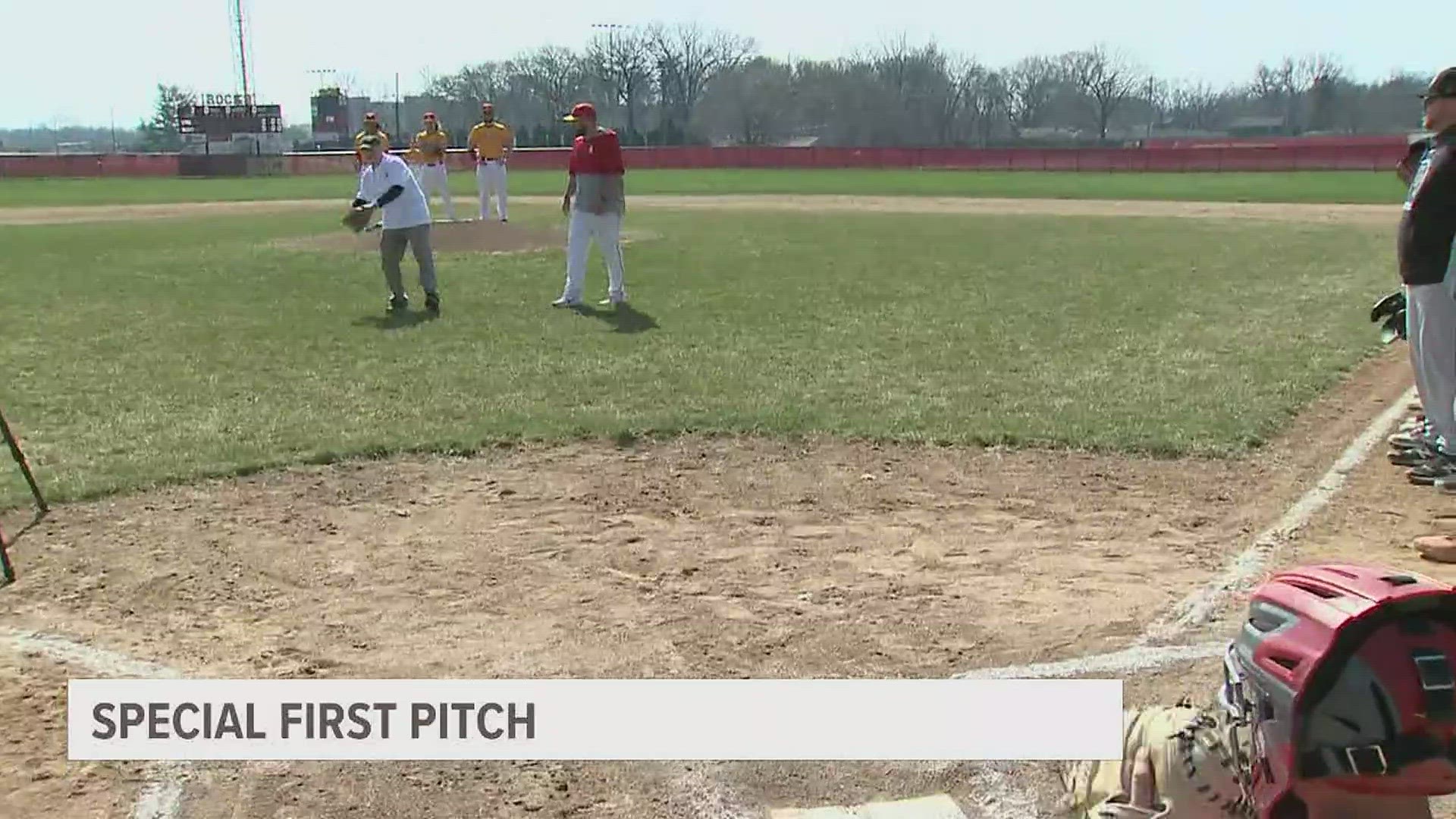 92-year-old Frank Edwards graduated in 1949 from Rock Island High School. On Saturday, he was back on the field with his alma mater.