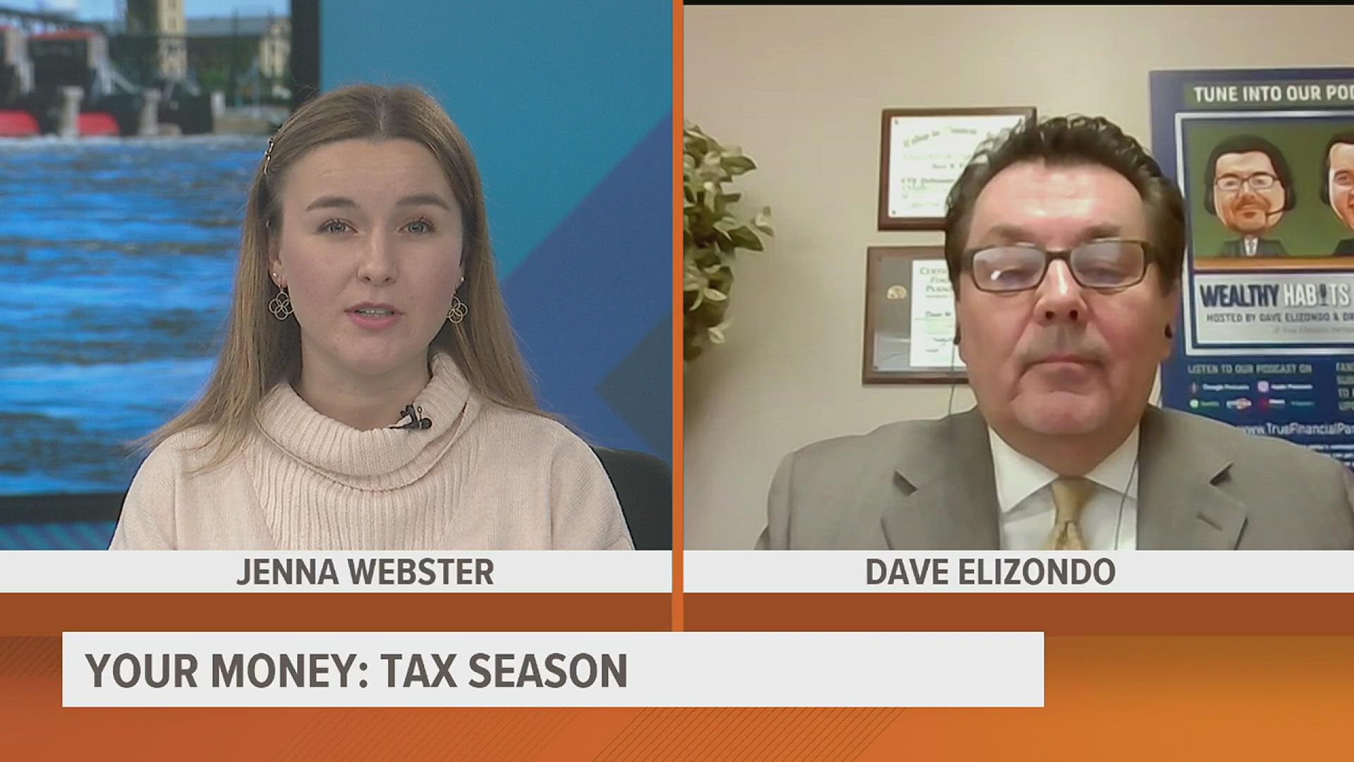Dave Elizondo from True Financial joins News 8 to discuss new tax filing rules with tax season underway.