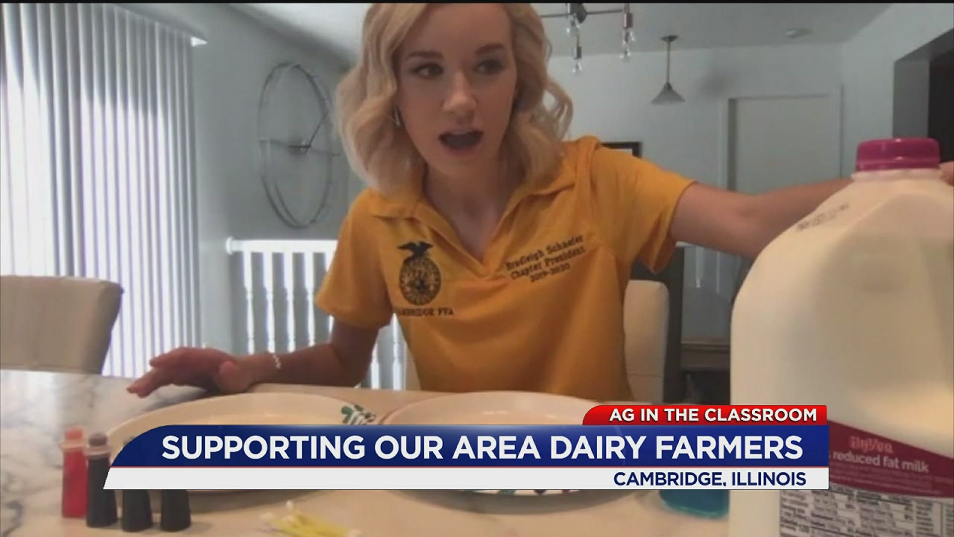 Video from April of this year got Cambridge High School Senior Bradleigh Schaefer thinking of ways to help out our dairy farmers.