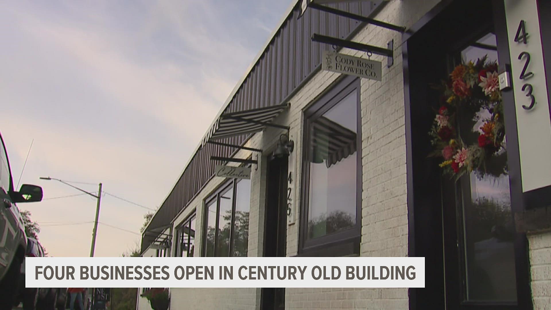 The new retail development at 423-429 Cody Road features a floral shop, candle shop, clothing boutique and general store.