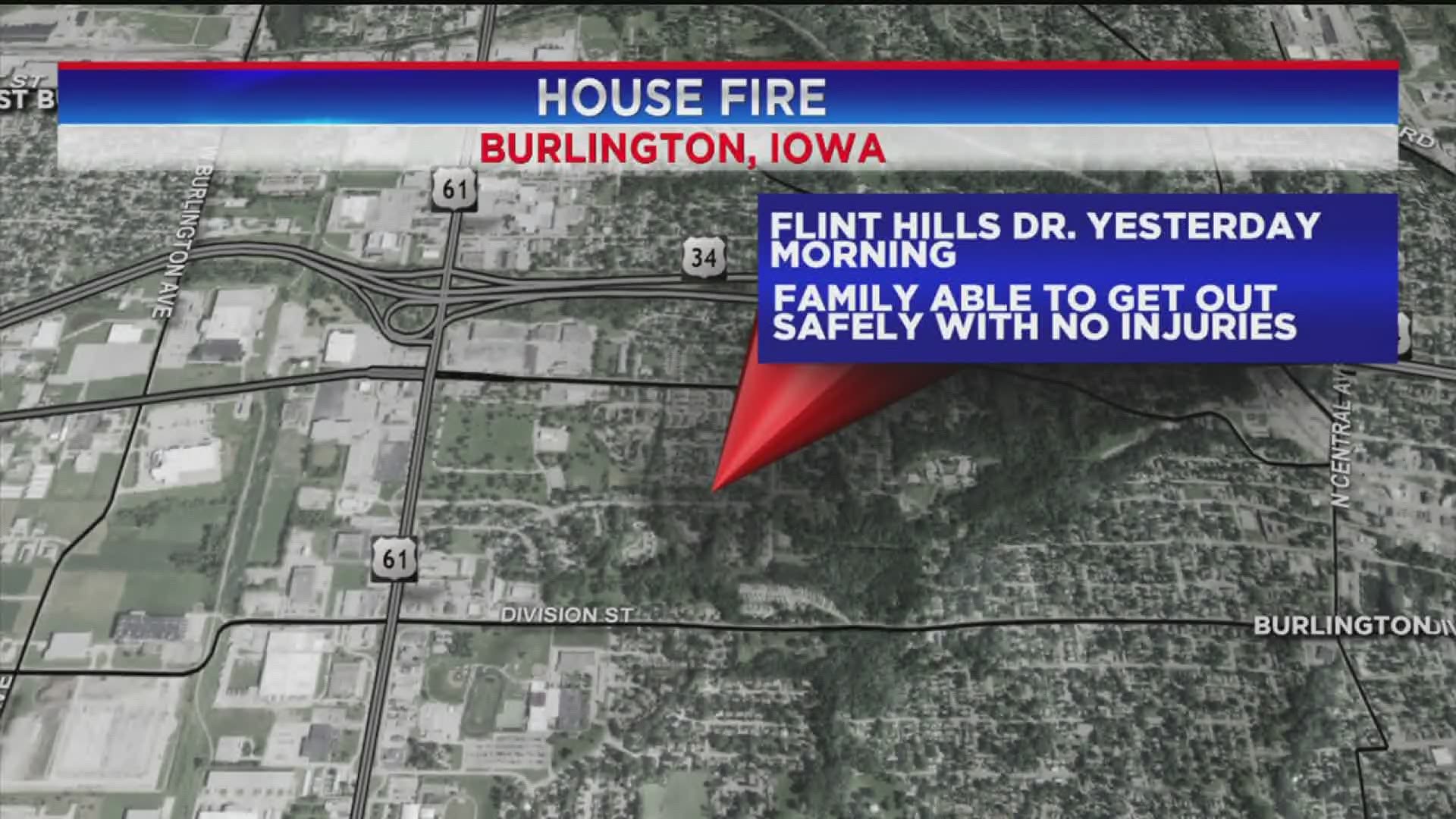 Family escapes house fire in Burlington