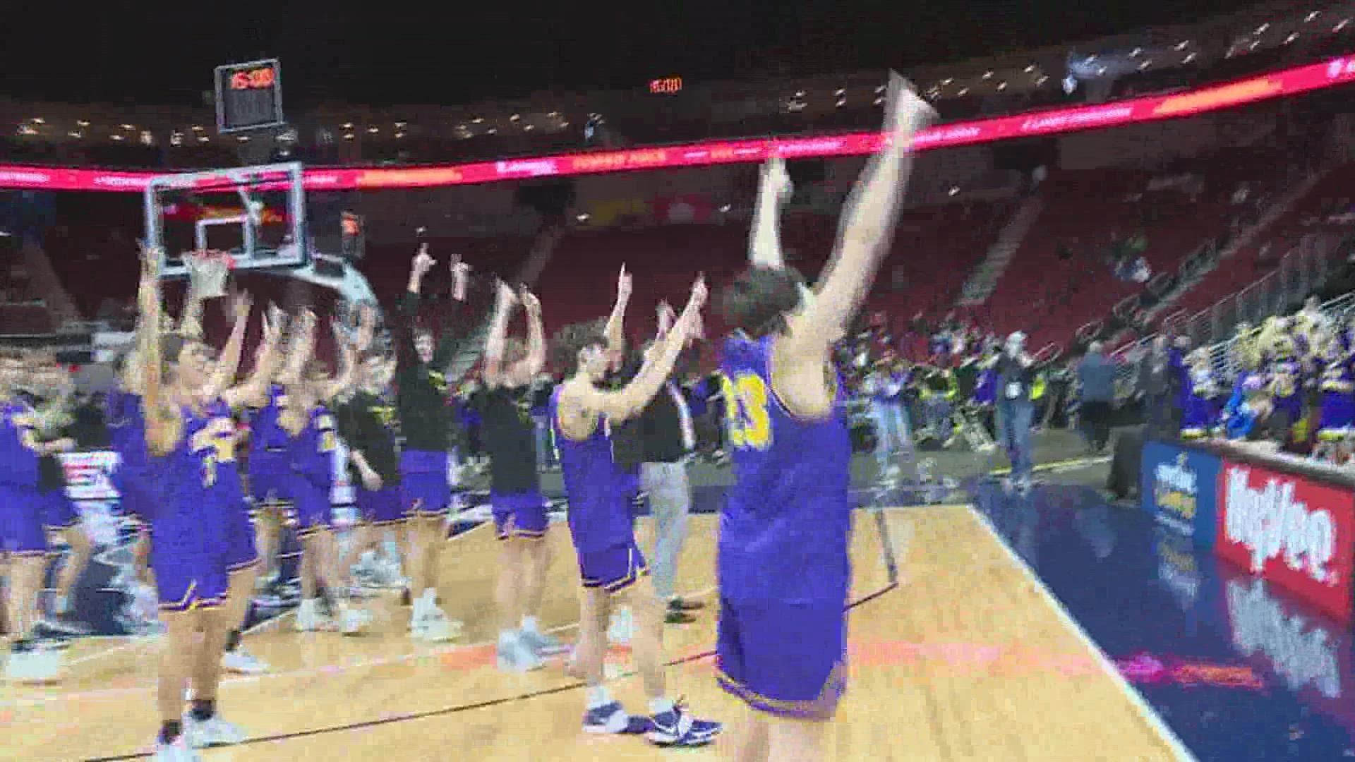 The Sabers cruised to a 70-46 win over the Knights on Thursday in the 3A State Semifinals.