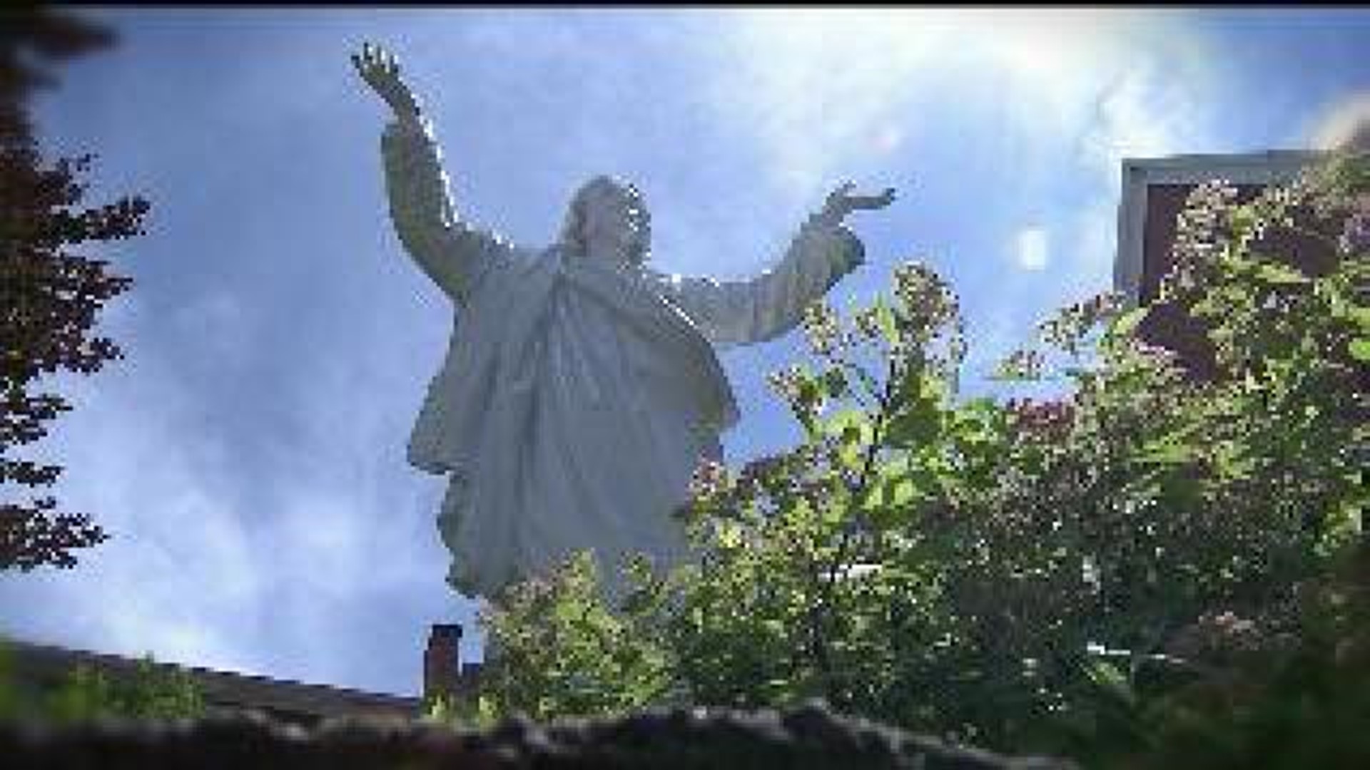Vandalized 100-year-old Jesus statue restored