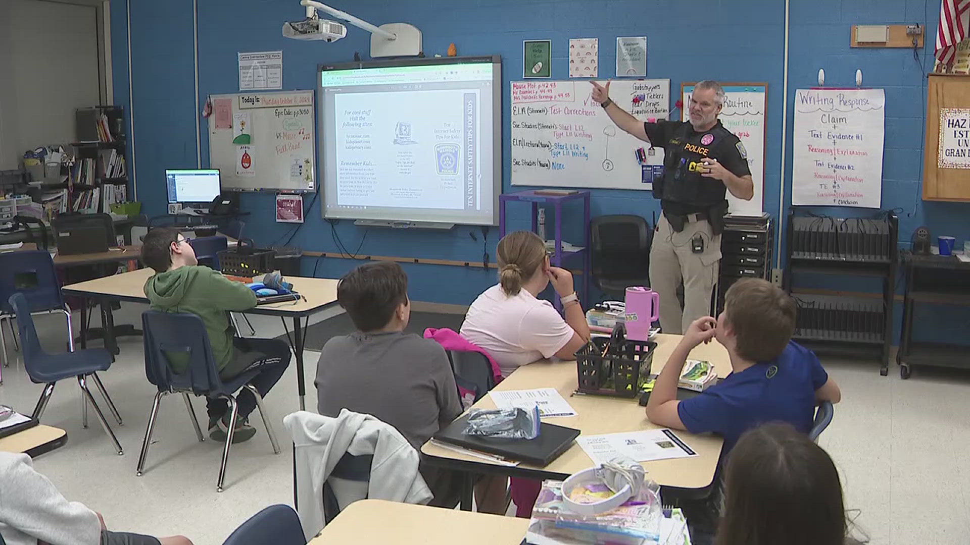 When Lieutenant Joseph Bratcher isn't patrolling the streets of Monmouth he's in the classroom getting involved in safety classes.