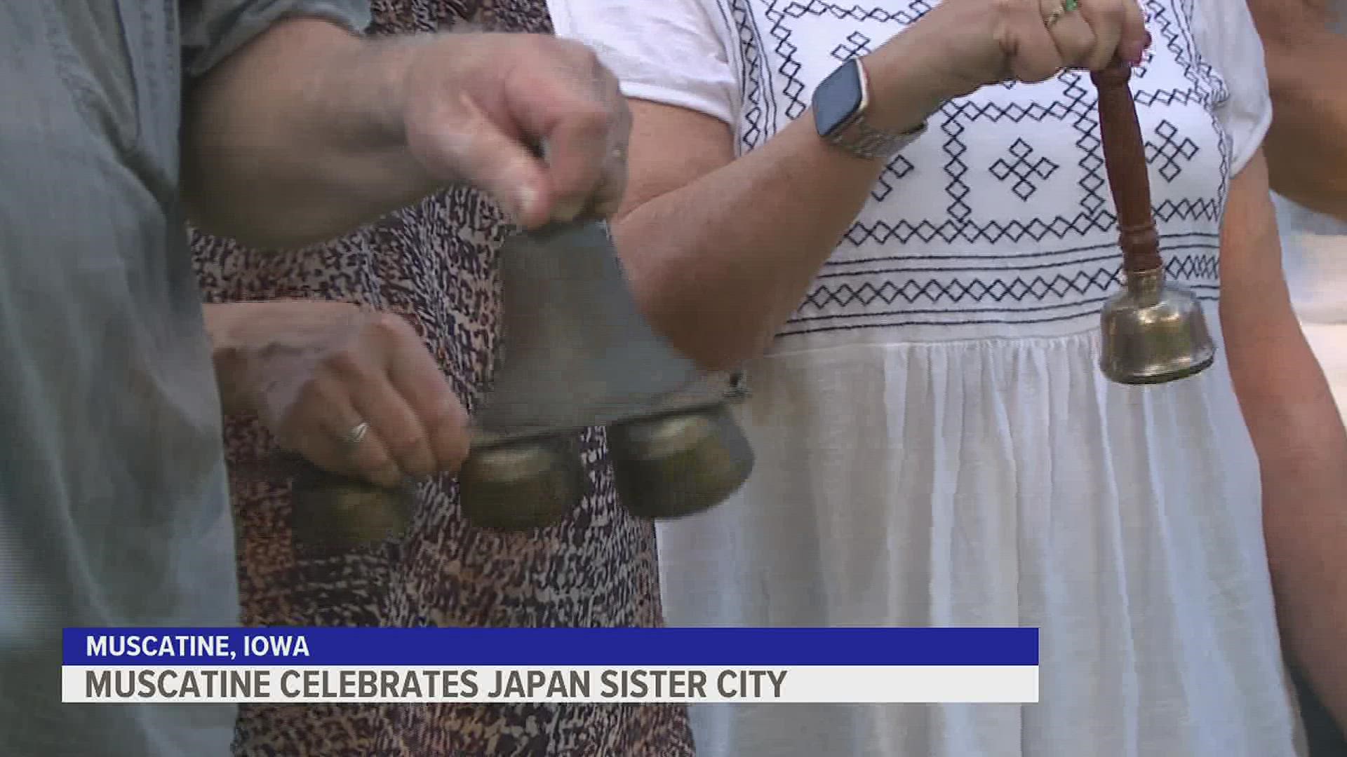 Japanese city Ichikawamisato has been one of nine sister cities in Muscatine, and together they celebrate peace between the nations with a bell ringing.