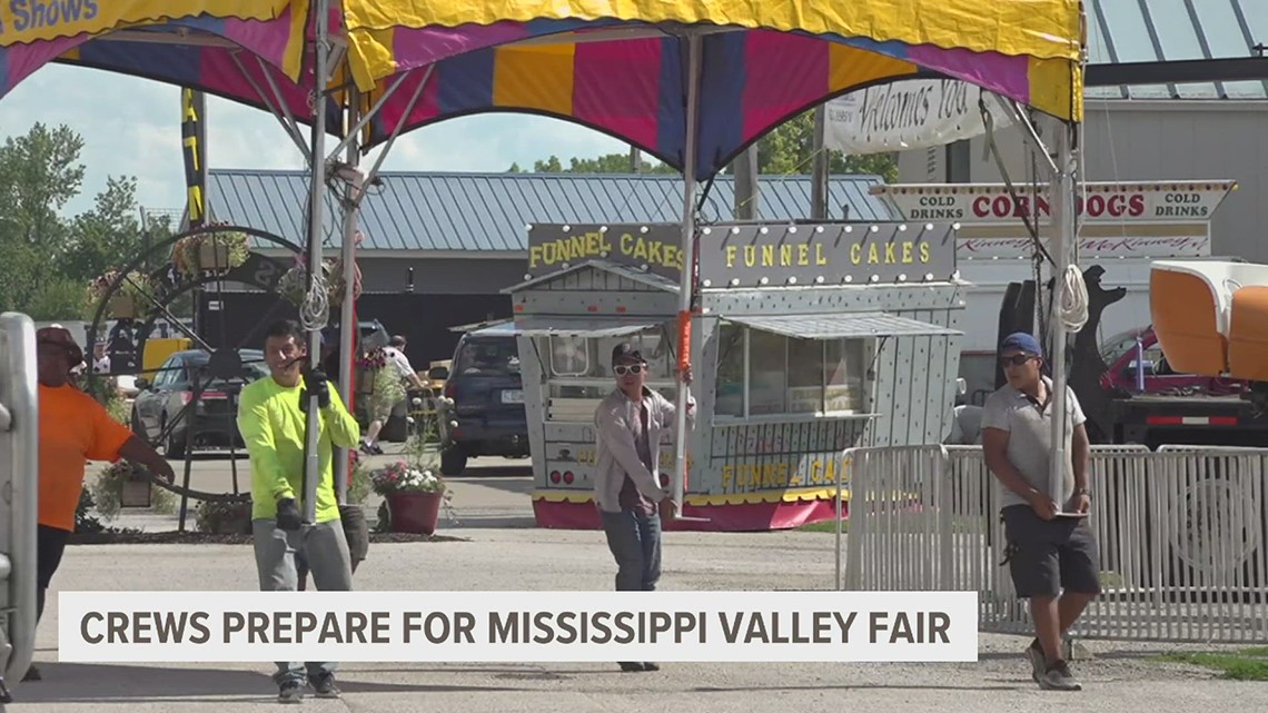 Mississippi Valley Fair setup How the fun happens