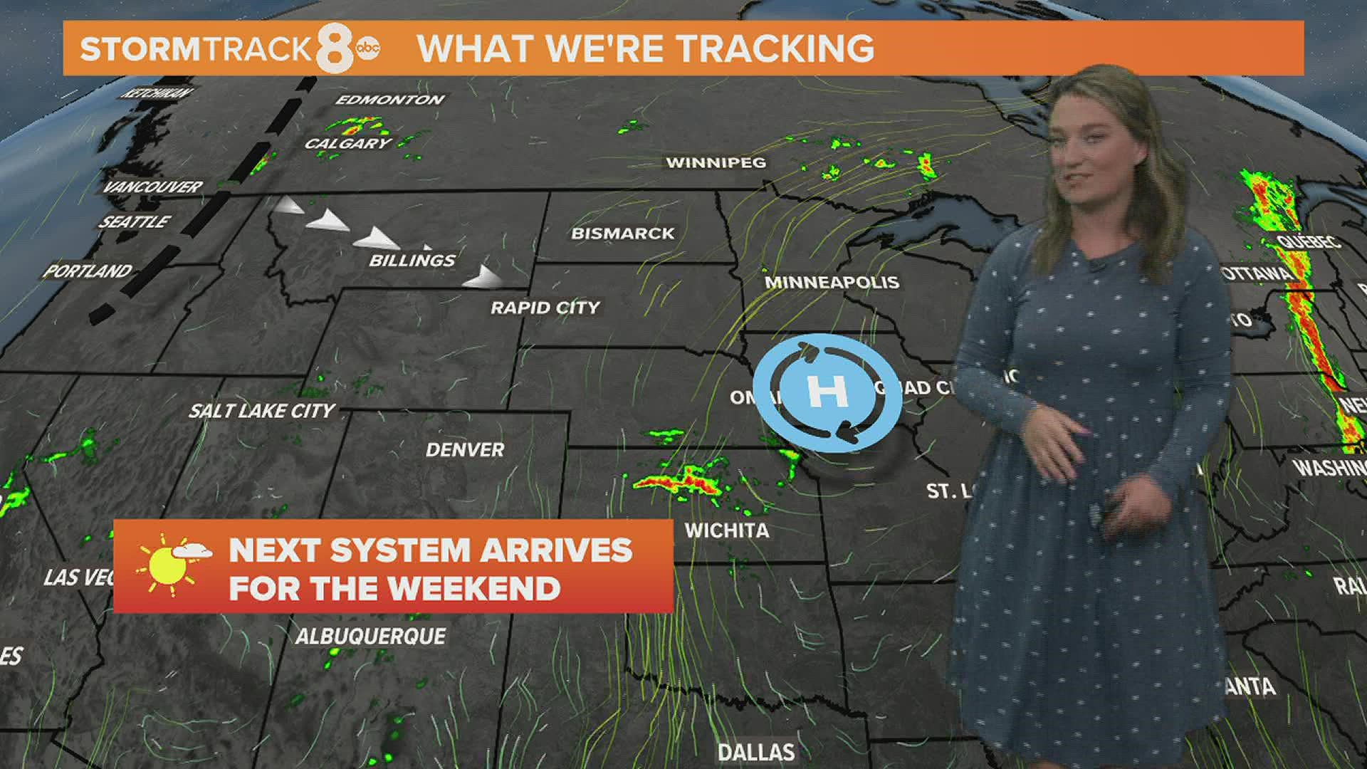 Dry today and tracking a few showers and storms for the weekend