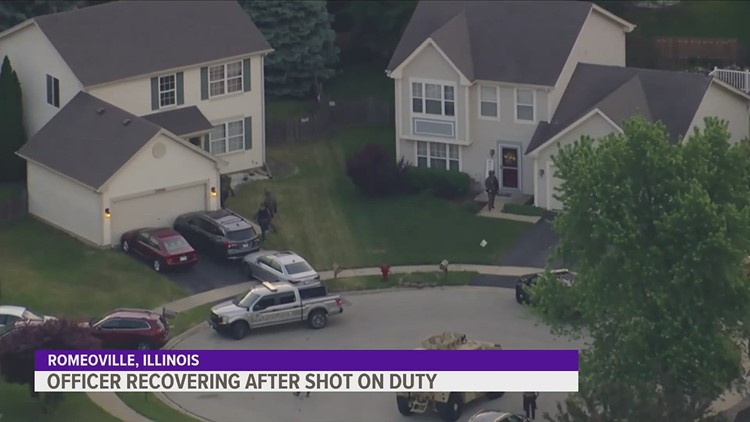 On duty police officer shot in Chicago suburb