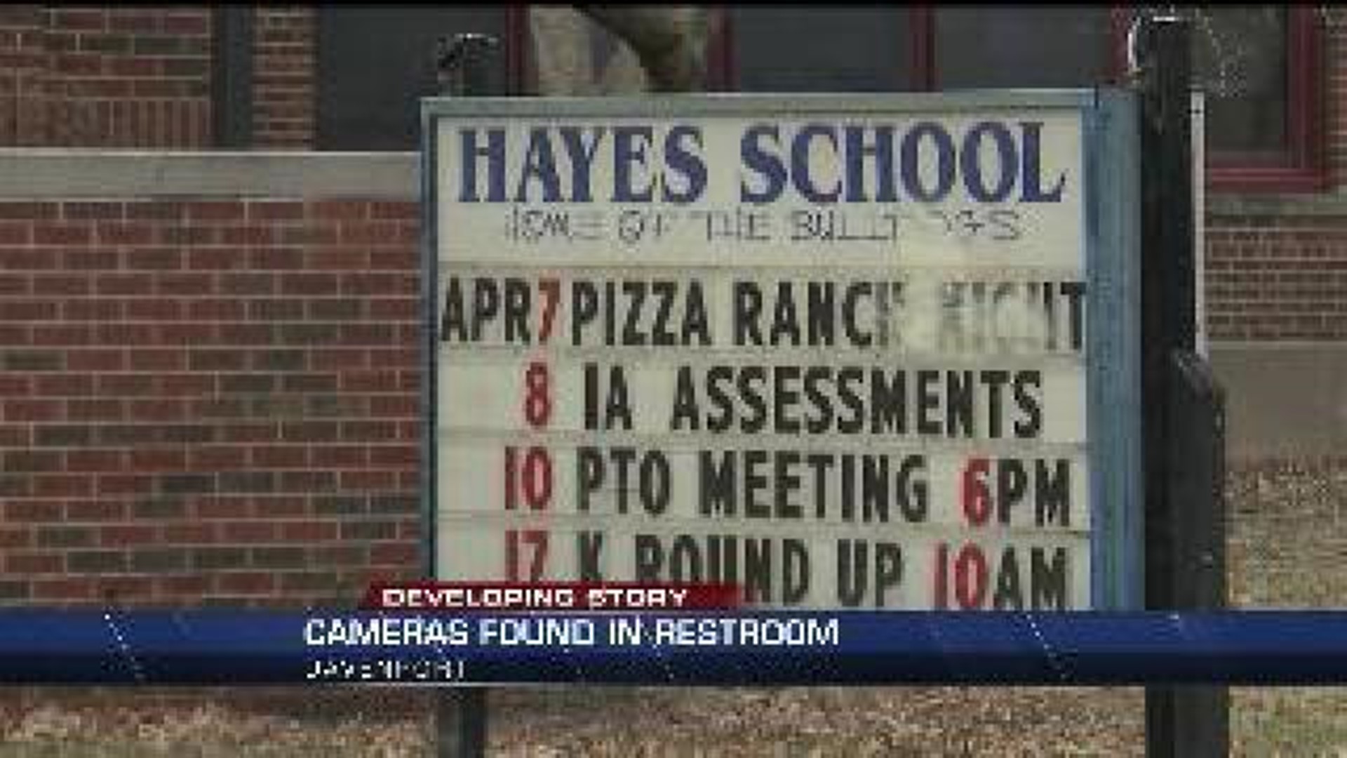 Cameras found inside elementary school bathroom