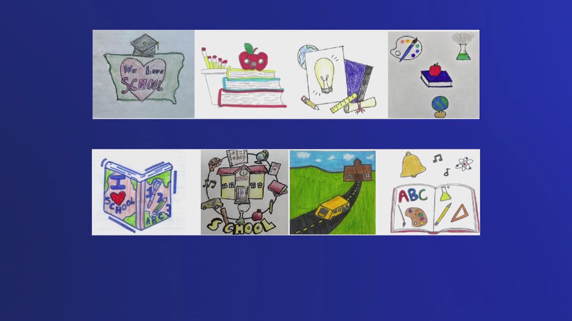 Students from across the state of Iowa submitted new designs being considered for the next Iowa education license plate design.