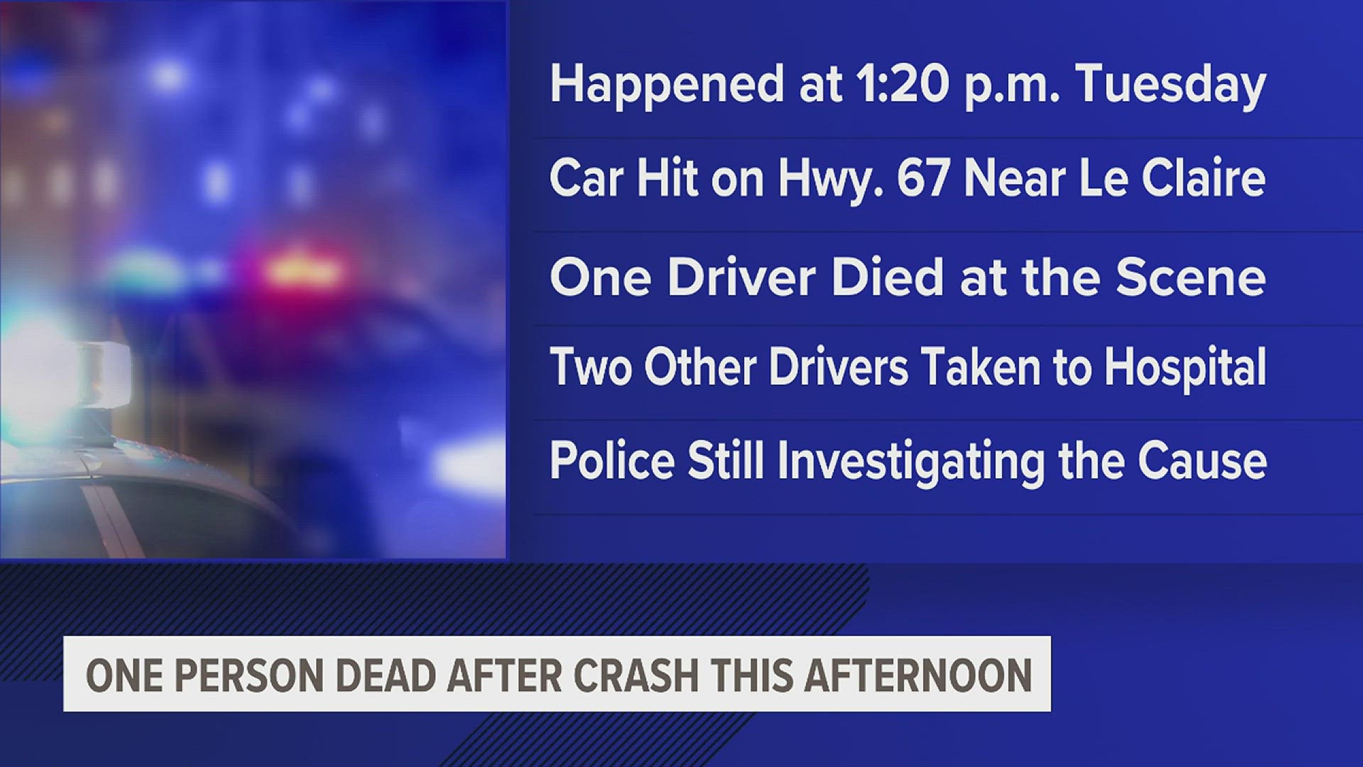 1 killed in 3-vehicle crash in Scott County | wqad.com
