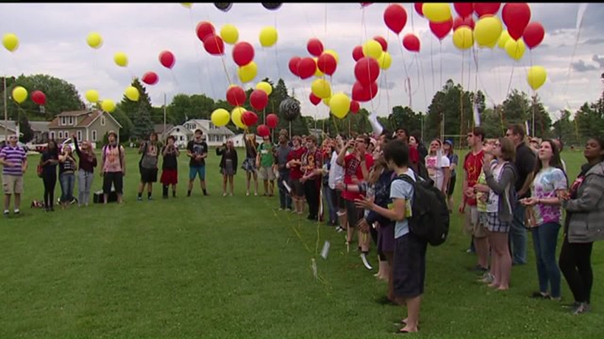 Balloon Release In Memory Of Teen