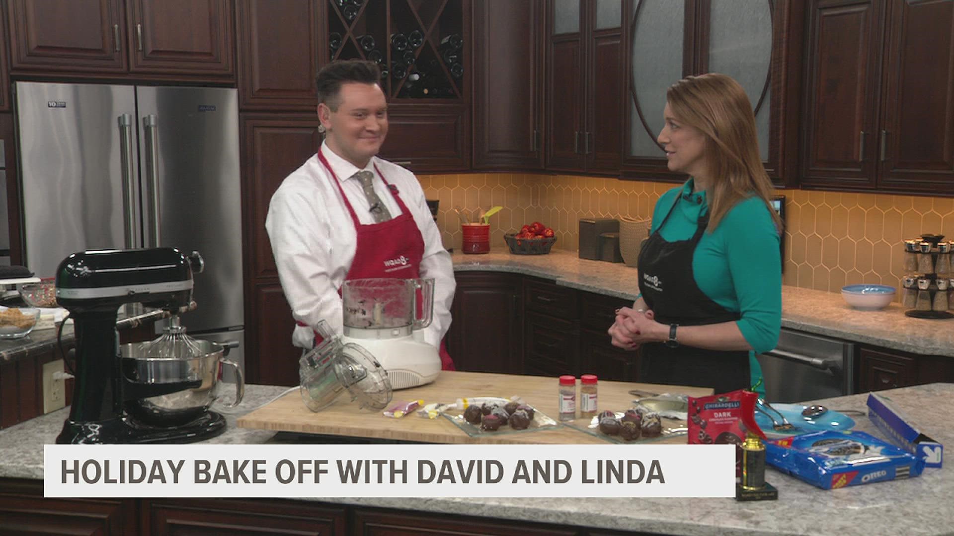 Santa's Trash Cookies vs. Oreo Truffles. David and Linda whip up two easy holiday sweet treats.
