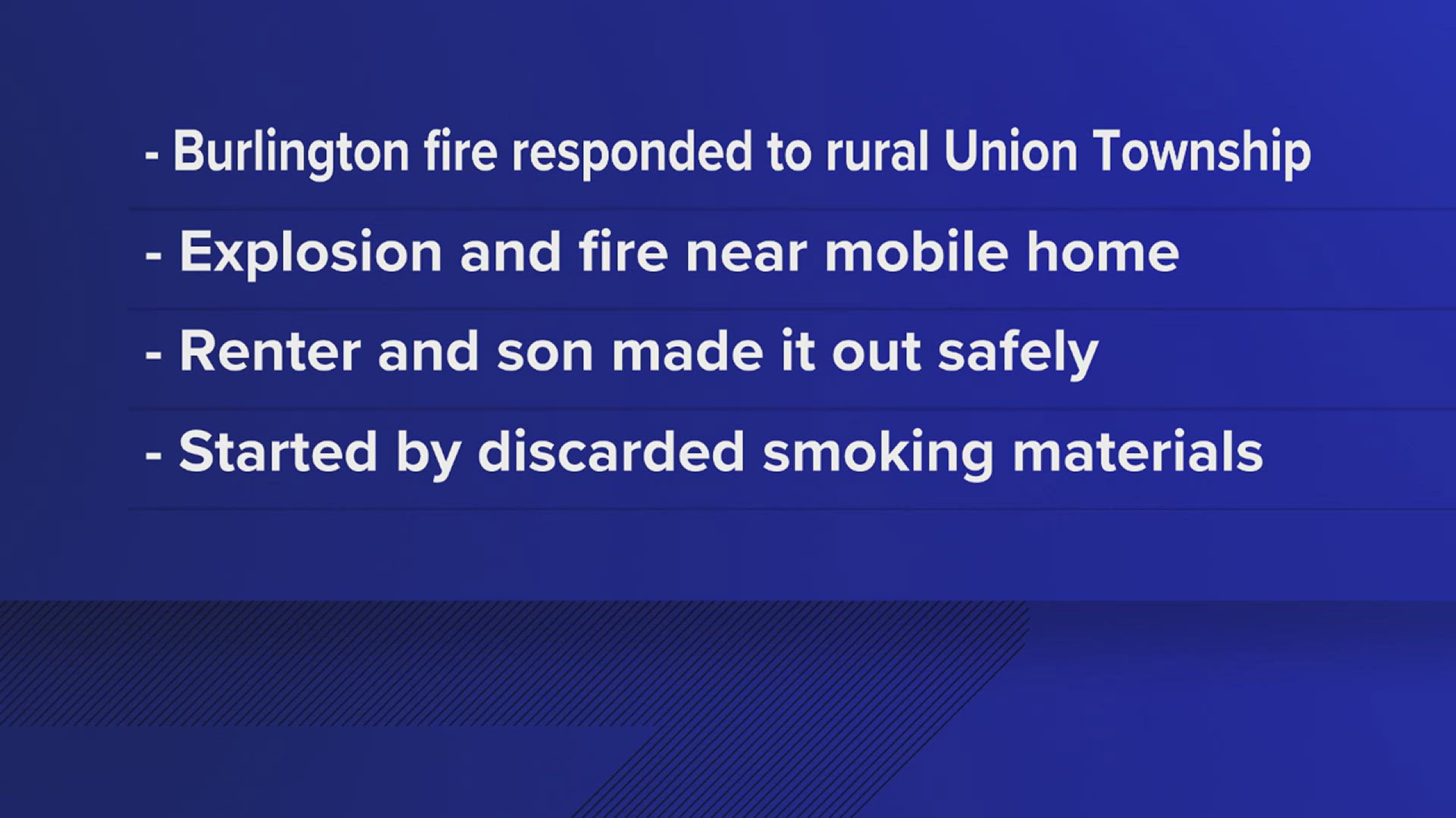 Fire officials said the blaze accidentally started just after noon on Friday.