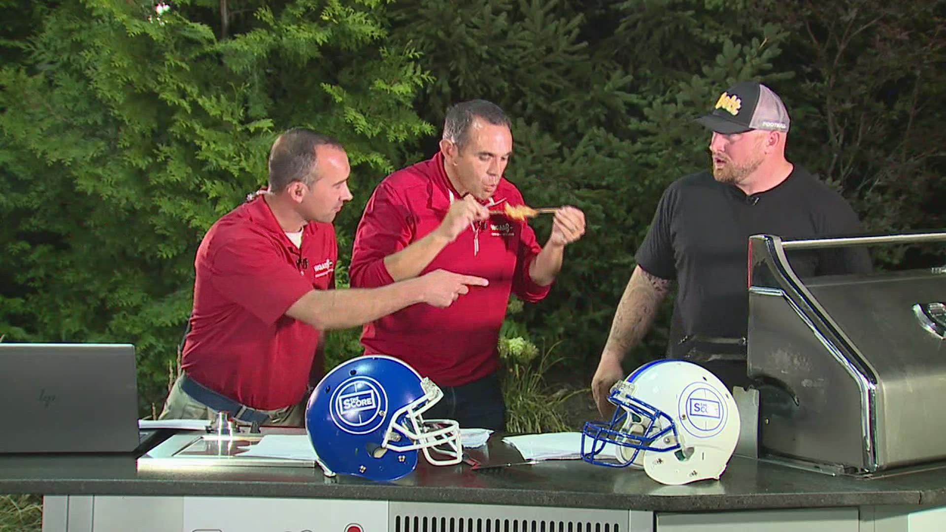 Former Indianapolis Colt LB Pat Angerer helps Kory and Matt man the grill on week 4 of The Score!