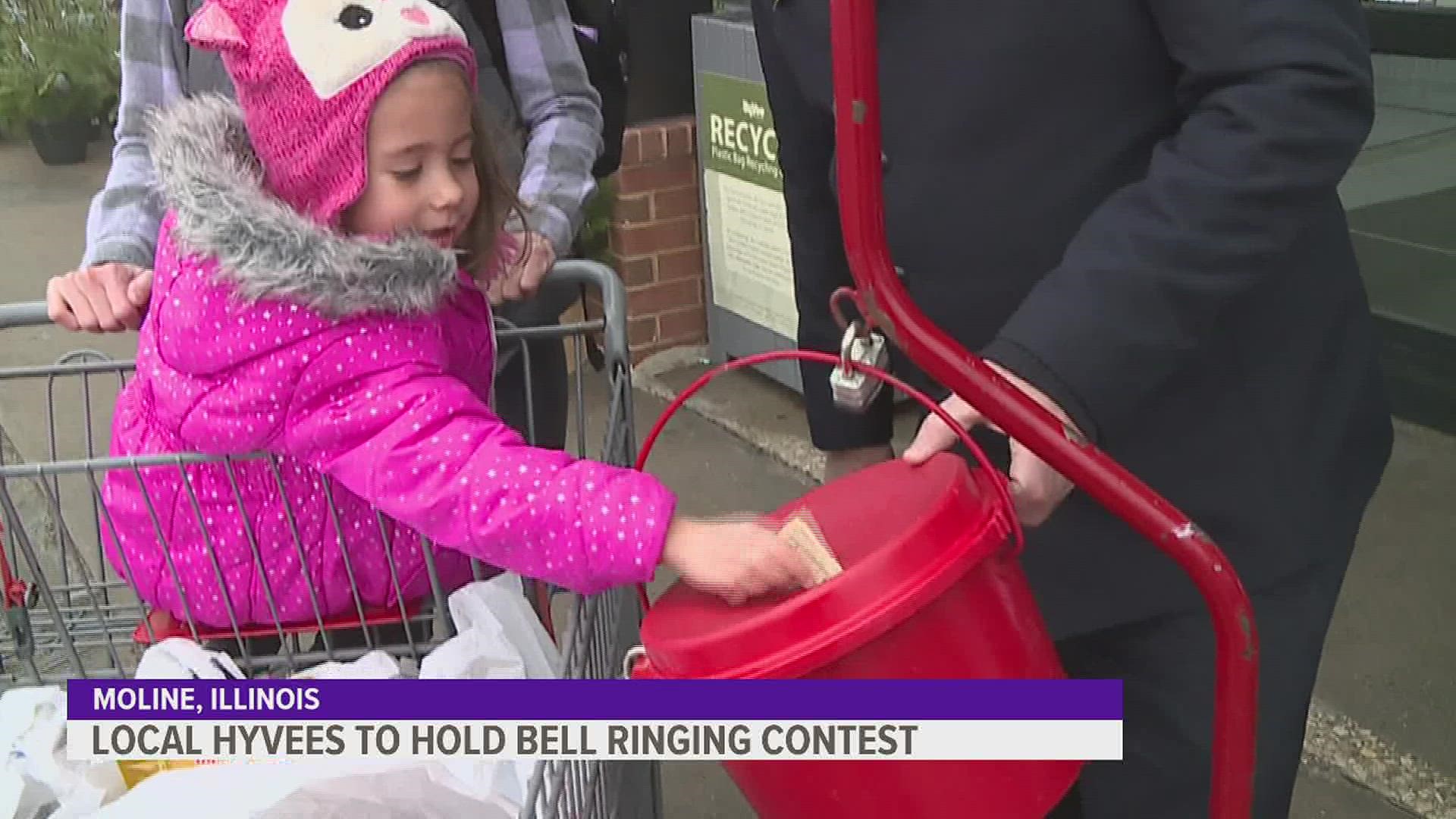 Quad Cities Hy-Vee stores are partaking in a friendly competition to raise the most money for the Salvation Army's Red Kettle Campaign.