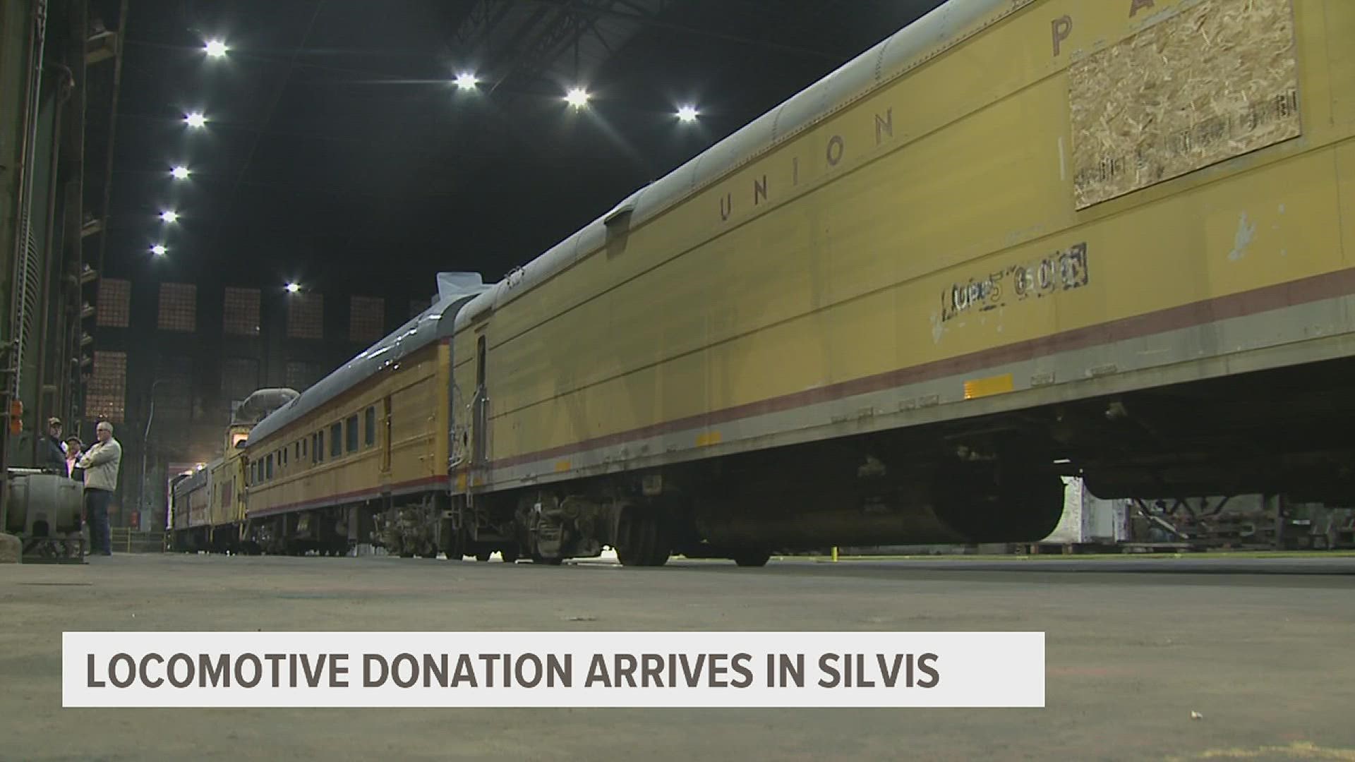 The trains traveled all the way to Silvis from Cheyenne, Wyoming.