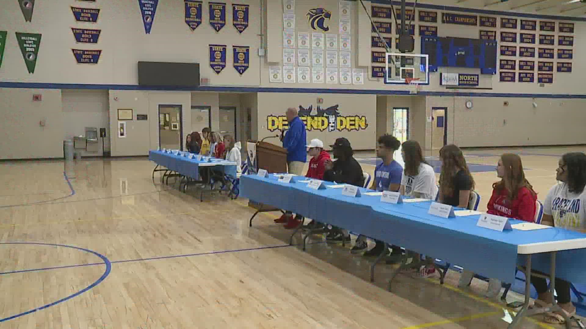 Spartan and Wildcat athletes made their announced their commitments on Wednesday to take their talents to the collegiate levels.