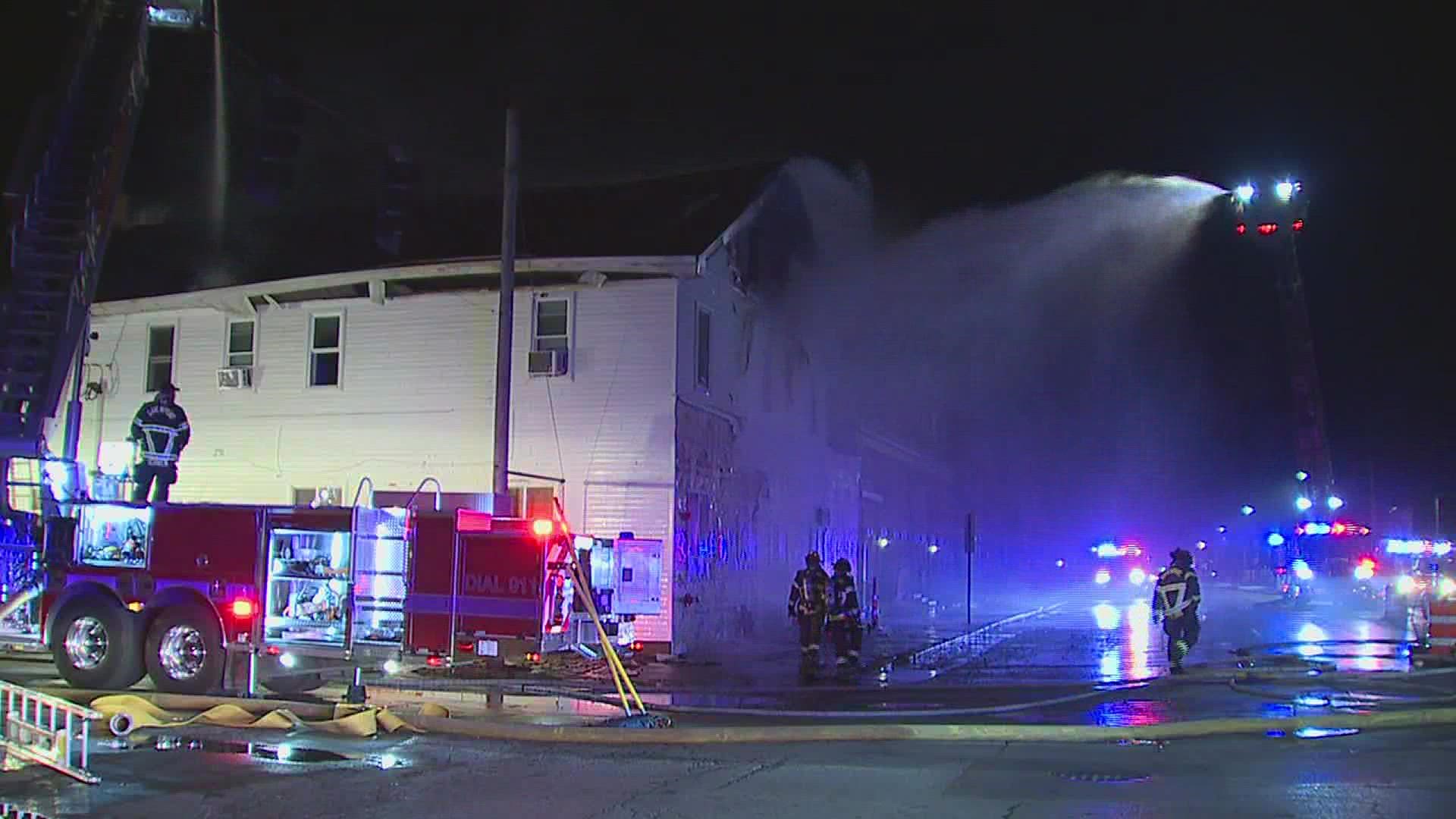 Investigators have determined the cause of Saturday night's fire, saying a commercial stove was too close to a wall.