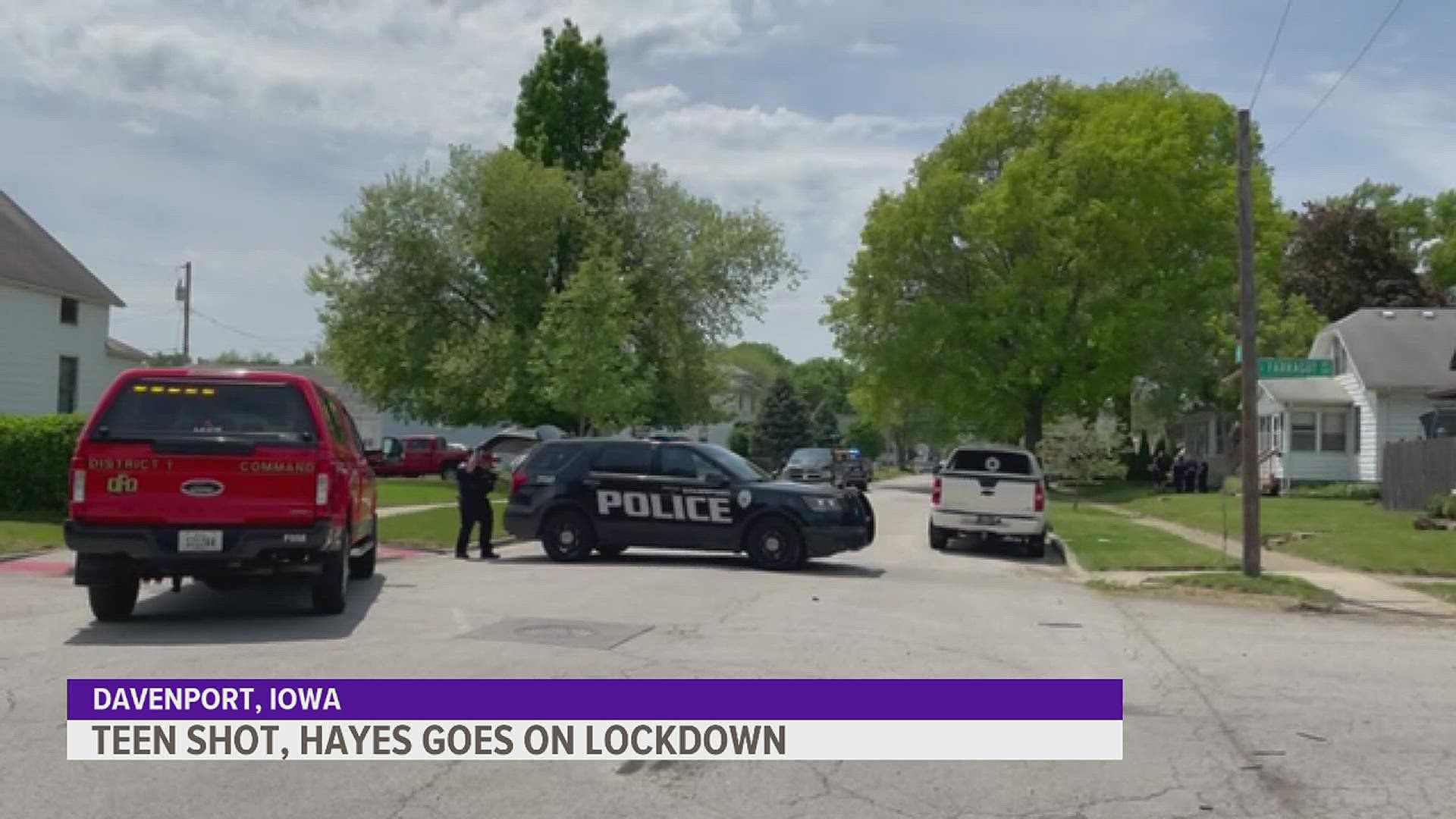 The injury was non-life threatening and the school was placed on lockdown as a precaution, according to police.