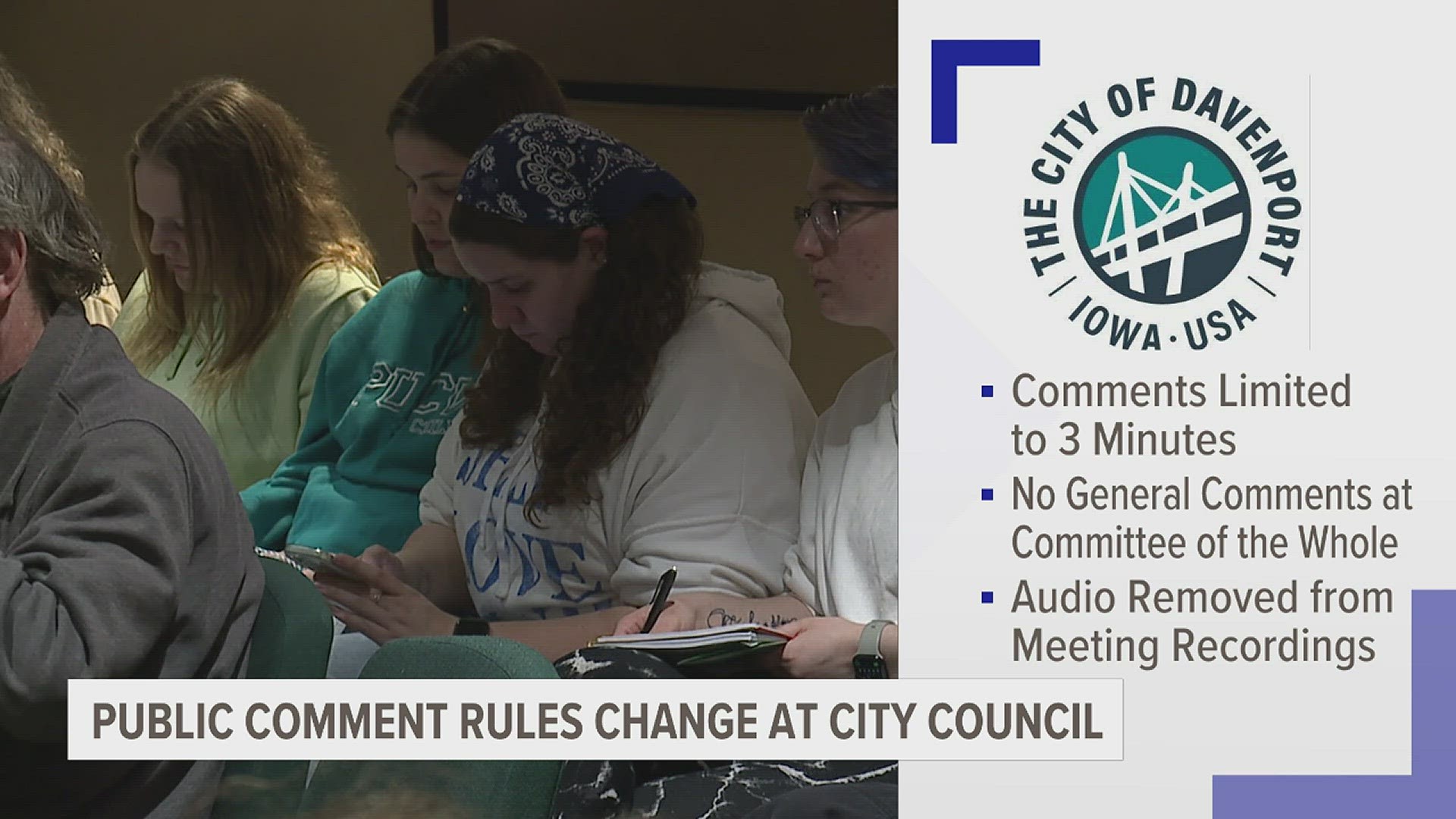 Public comment time will be reduced to five minutes per speaker, among other changes.