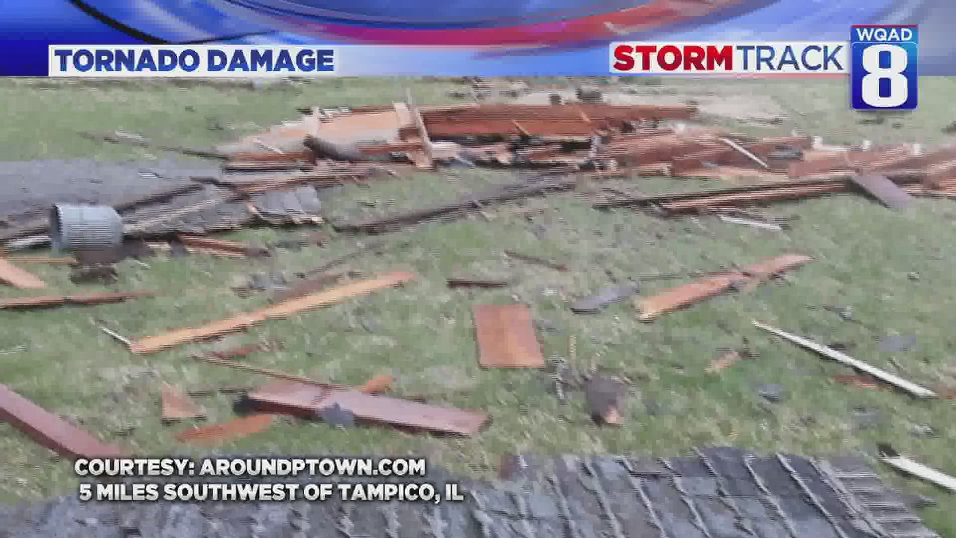 The National Weather Service has confirmed an EF-1 tornado touched down in Whiteside County Saturday evening