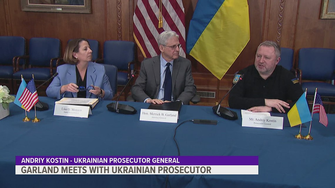 AG Garland welcomes Ukrainian Prosecutor General to the Justice Department