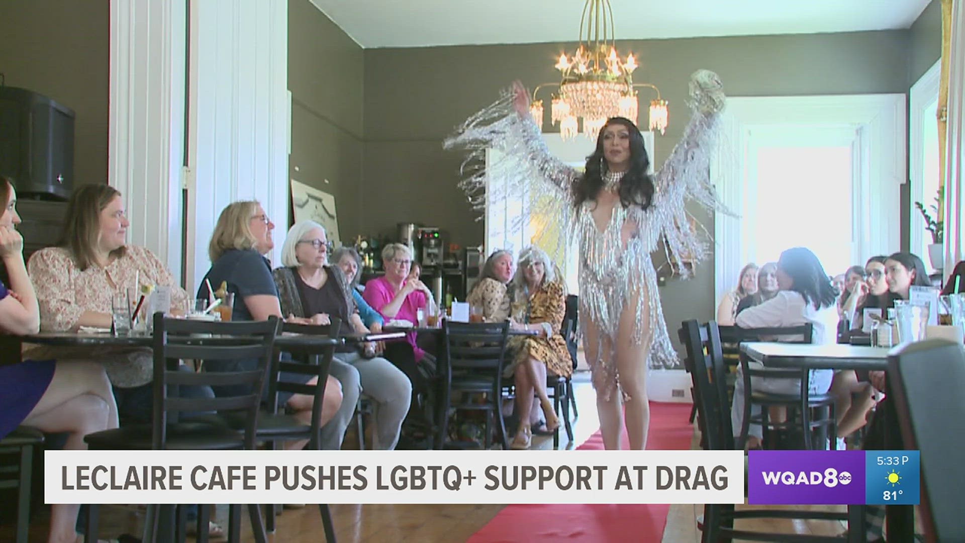 The café hosts drag brunch on the third Sunday of every month.