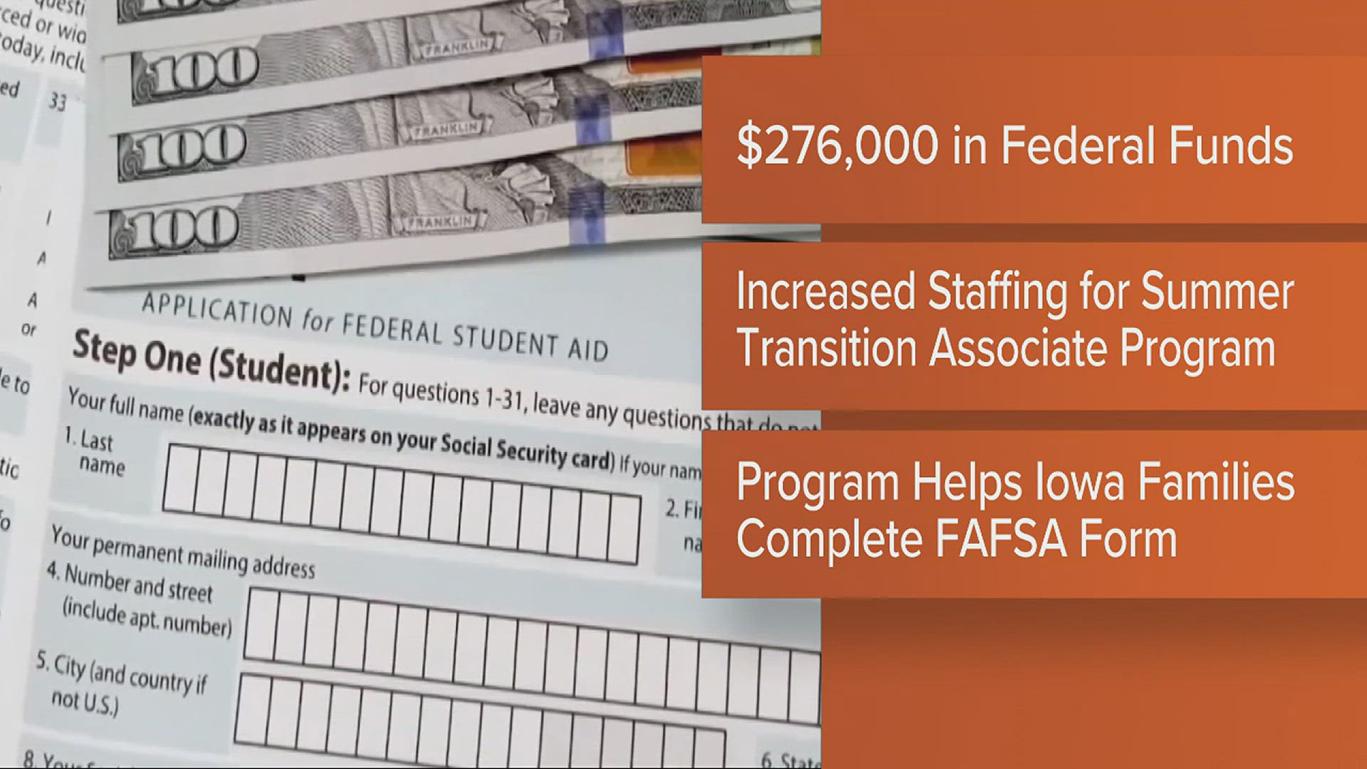 The city of Galesburg is proposing new development projects along West 2nd Street, and Iowa education leaders are working to complete FAFSA forms.