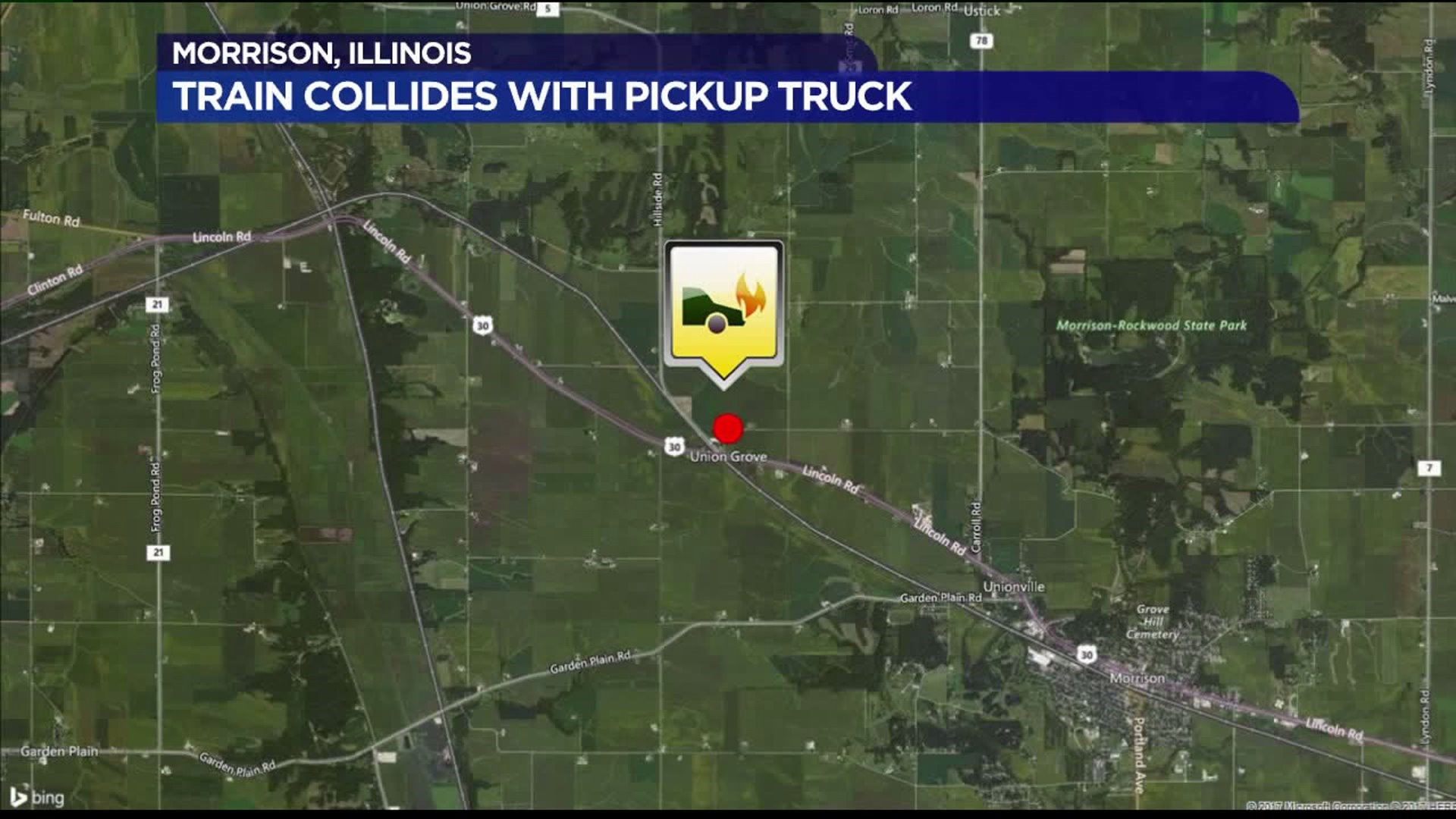 Train Collides with Pickup Truck