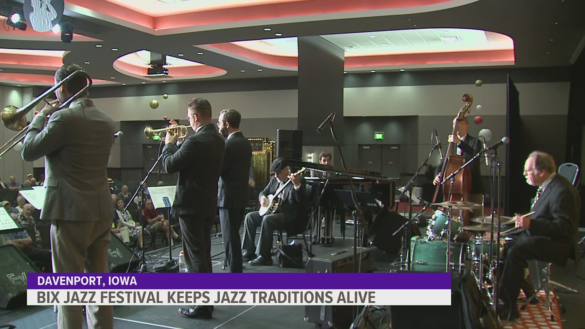 Jazz artists from across the country gathered at Rhythm City Casino for the first day of the Bix Jazz Festival, which lasts through Saturday night.