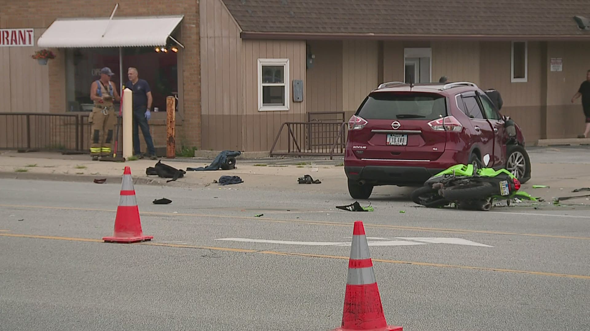 A motorcyclist died after colliding with a compact SUV on State Street in Riverdale, right along the border of Bettendorf.