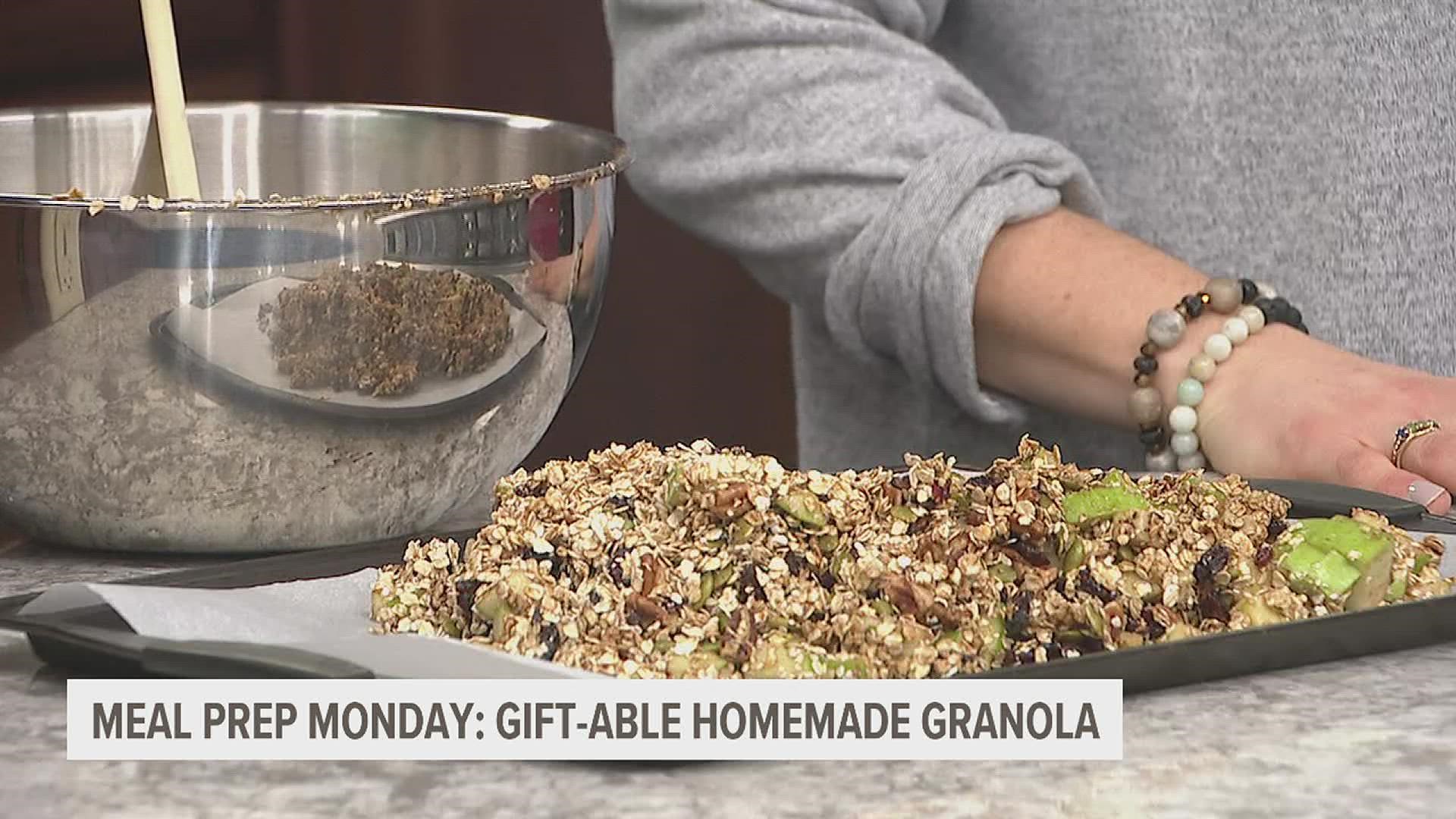 As a thoughtful gift or healthy make-ahead breakfast or snack, fill mason jars with this spicy, crunchy, and slightly addictive homemade granola.