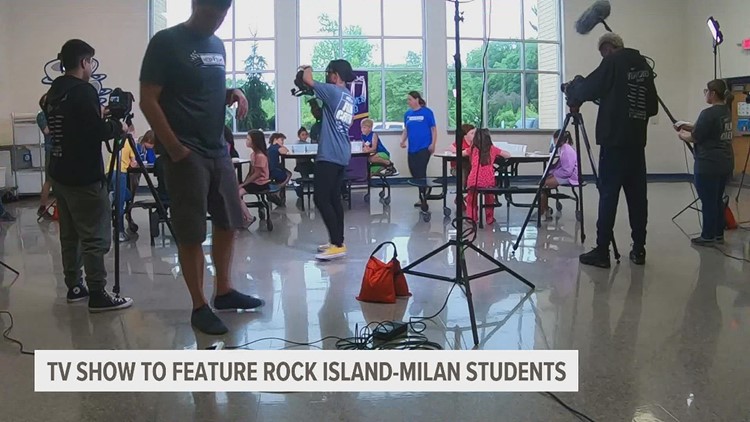 Rock Island-Milan students going on TV after Fresh Films taping