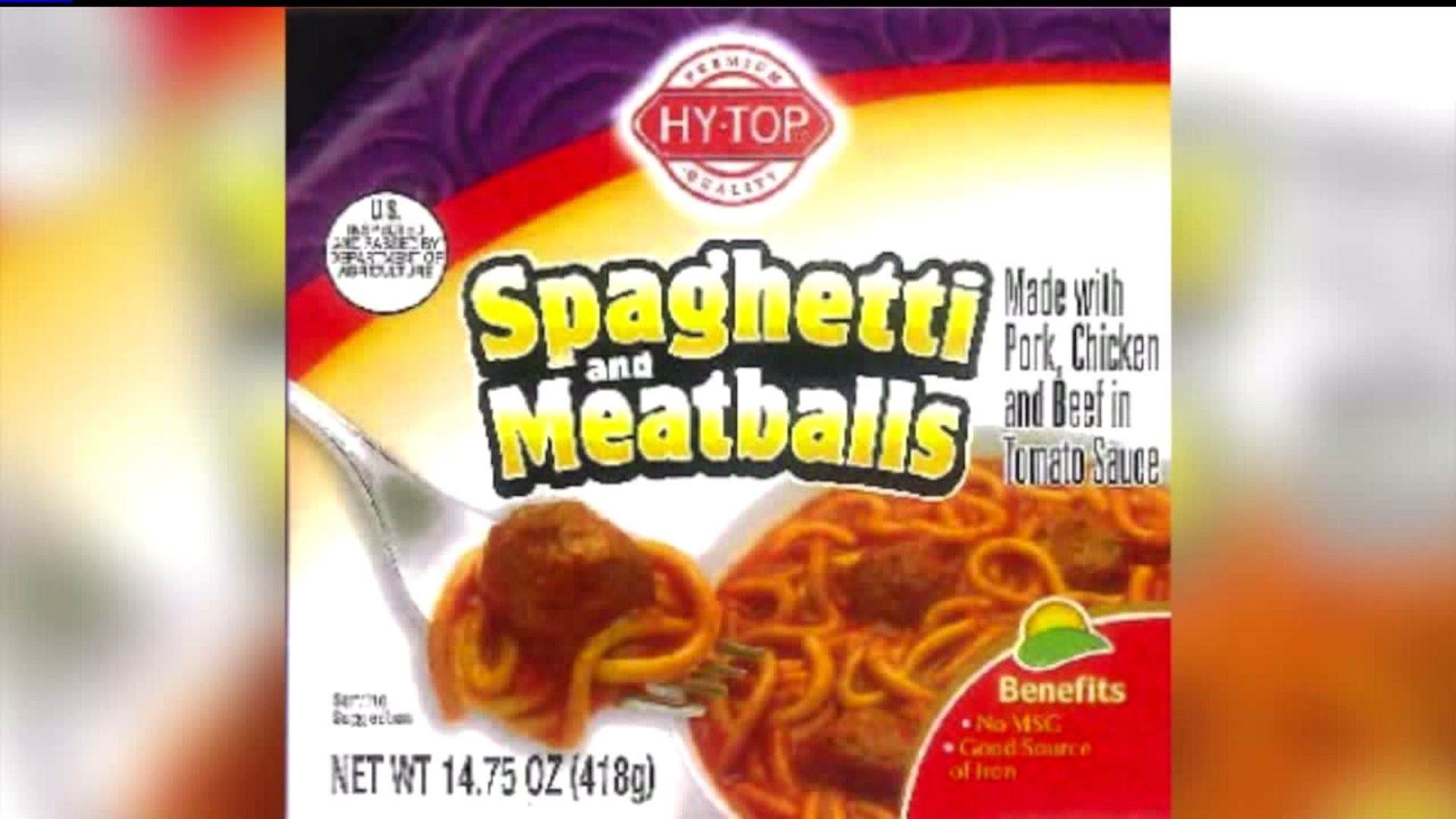 Canned pasta recalled