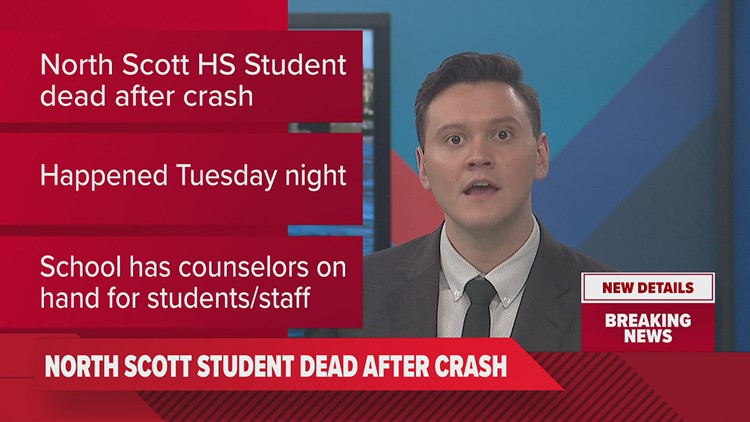 North Scott student announced dead by school, after I-80 crash this week