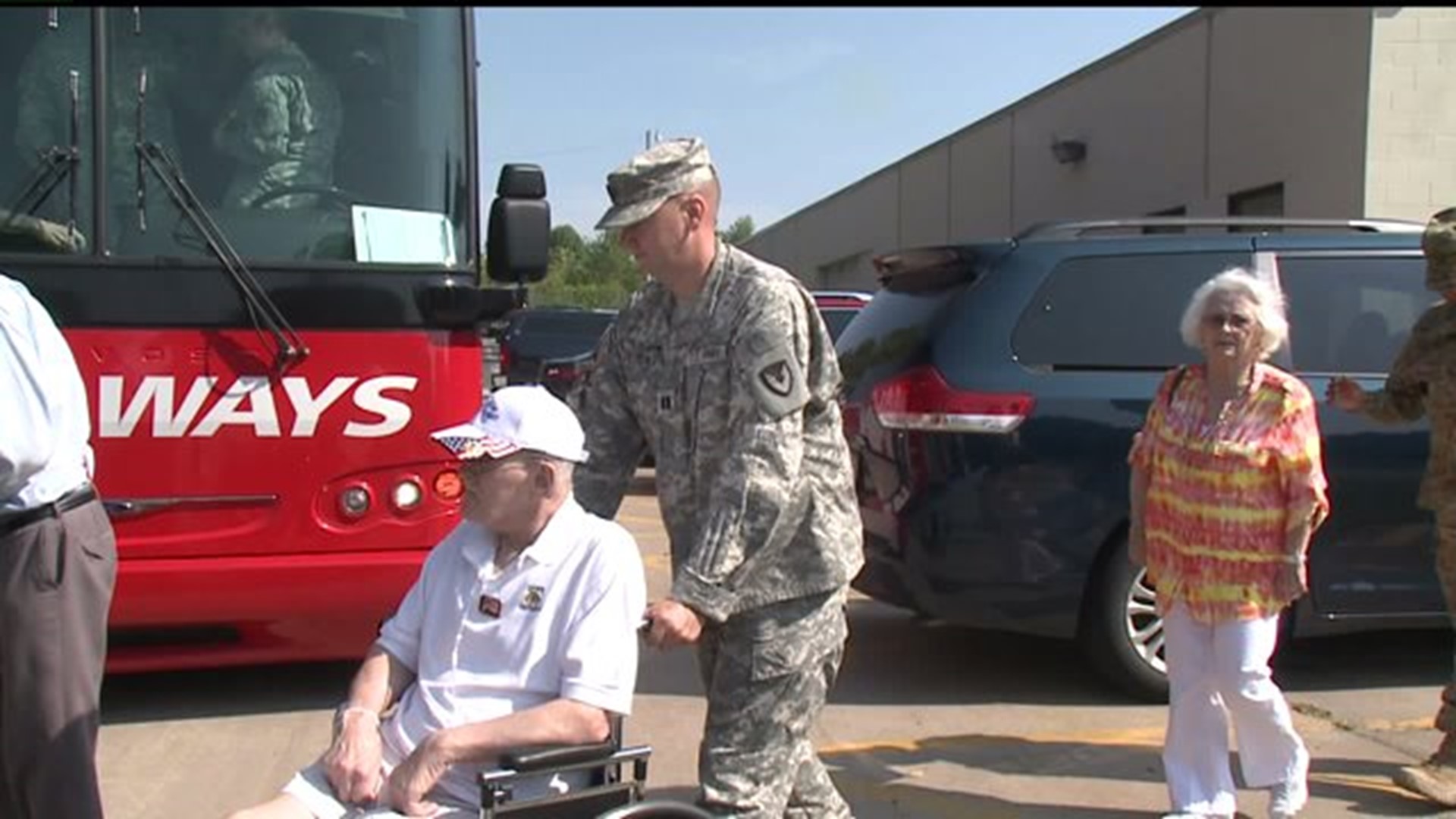 Veterans embark on flightless Honor Flight