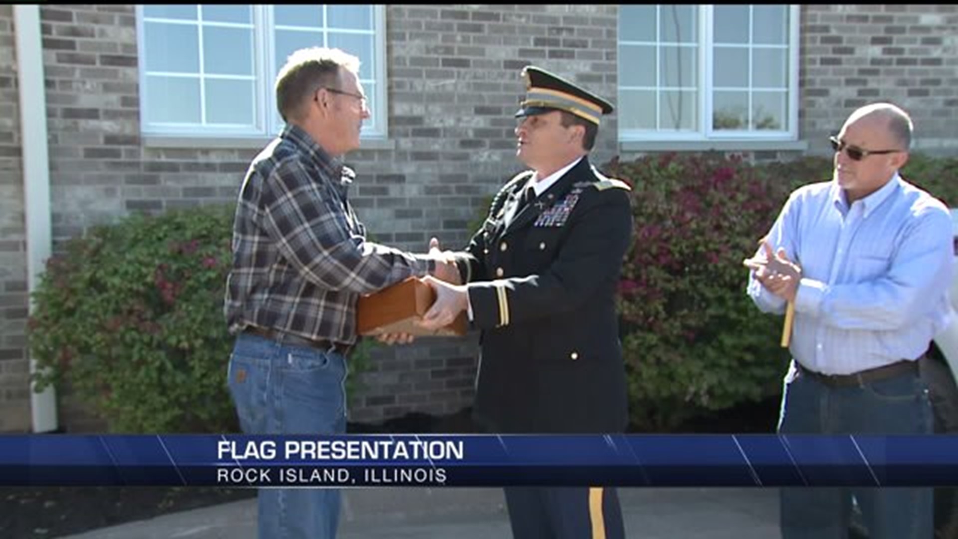 Flag presented to business owner