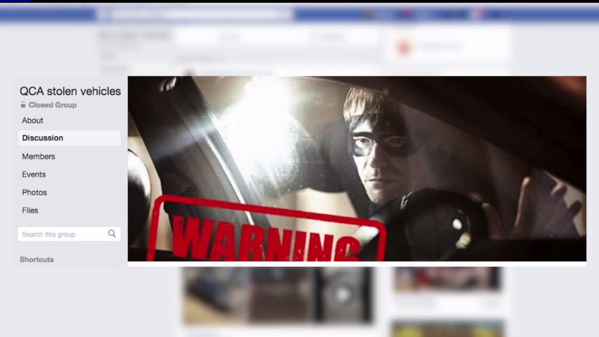 Facebook group attempts to tackle car thefts