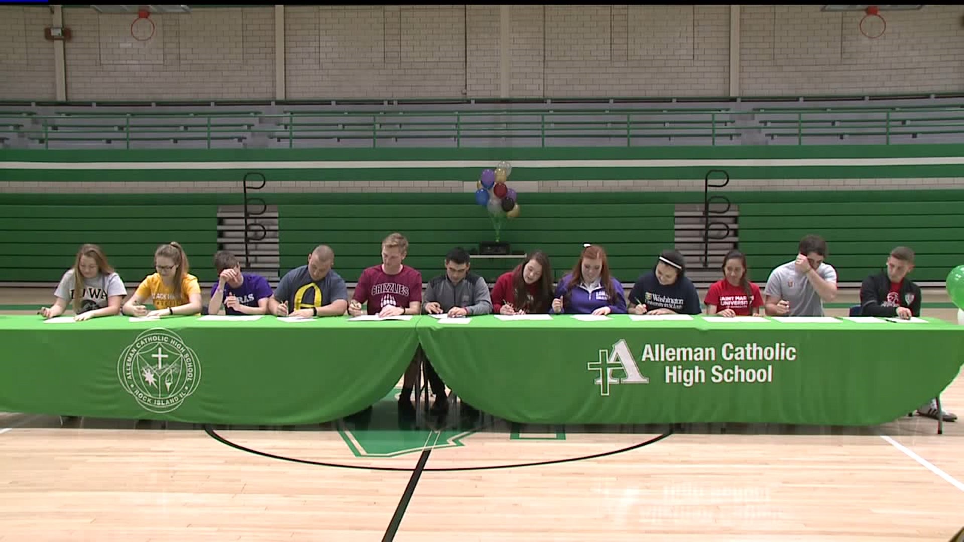Alleman sends 13 athletes to college ranks